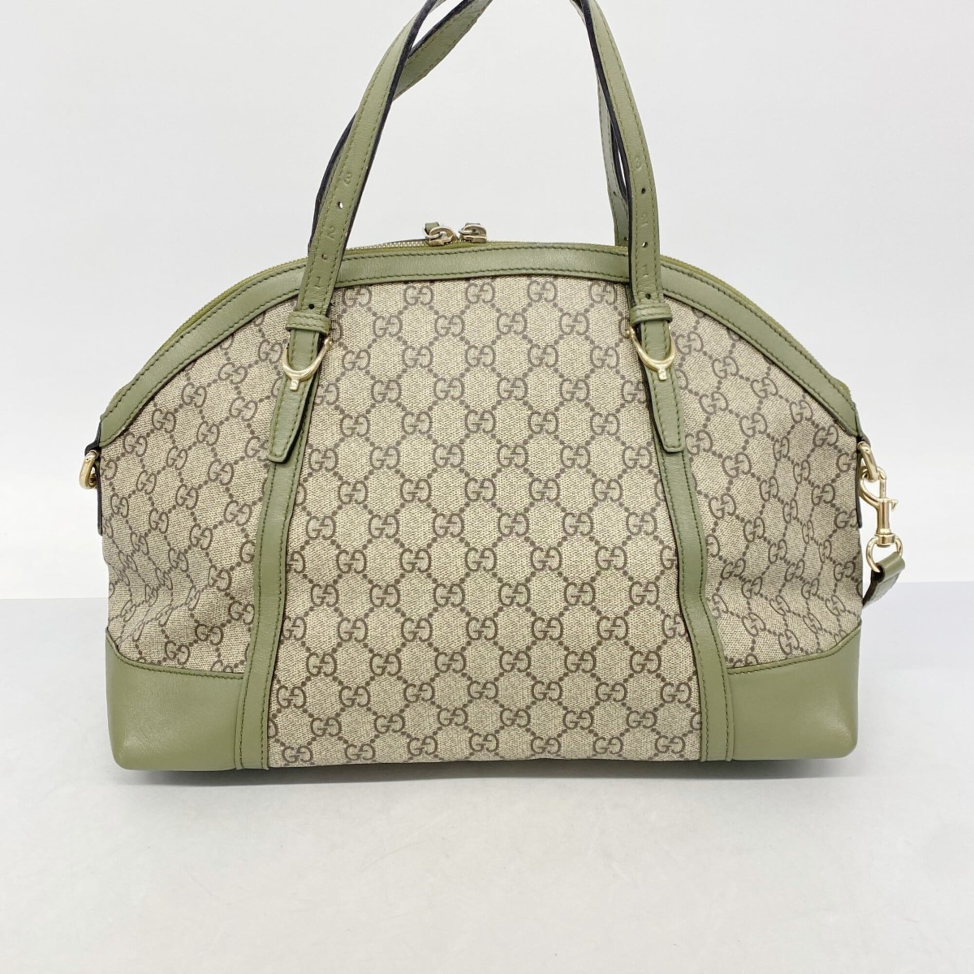 Gucci Brown Green Pvc Handbag (Pre-Owned)
