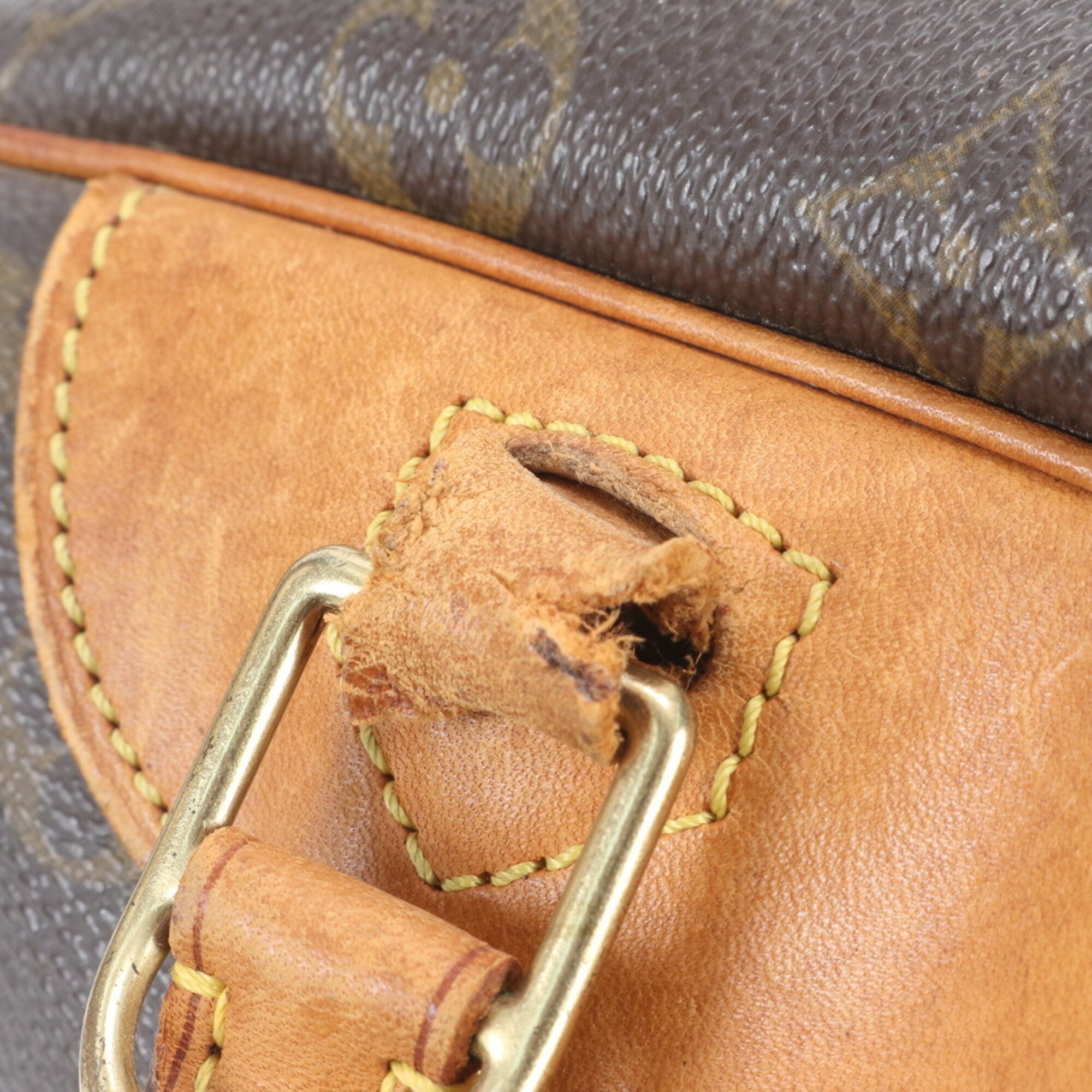 Louis Vuitton Monogram Brown Leather Coated Canvas Handbag Tote Bag (Pre-Owned)