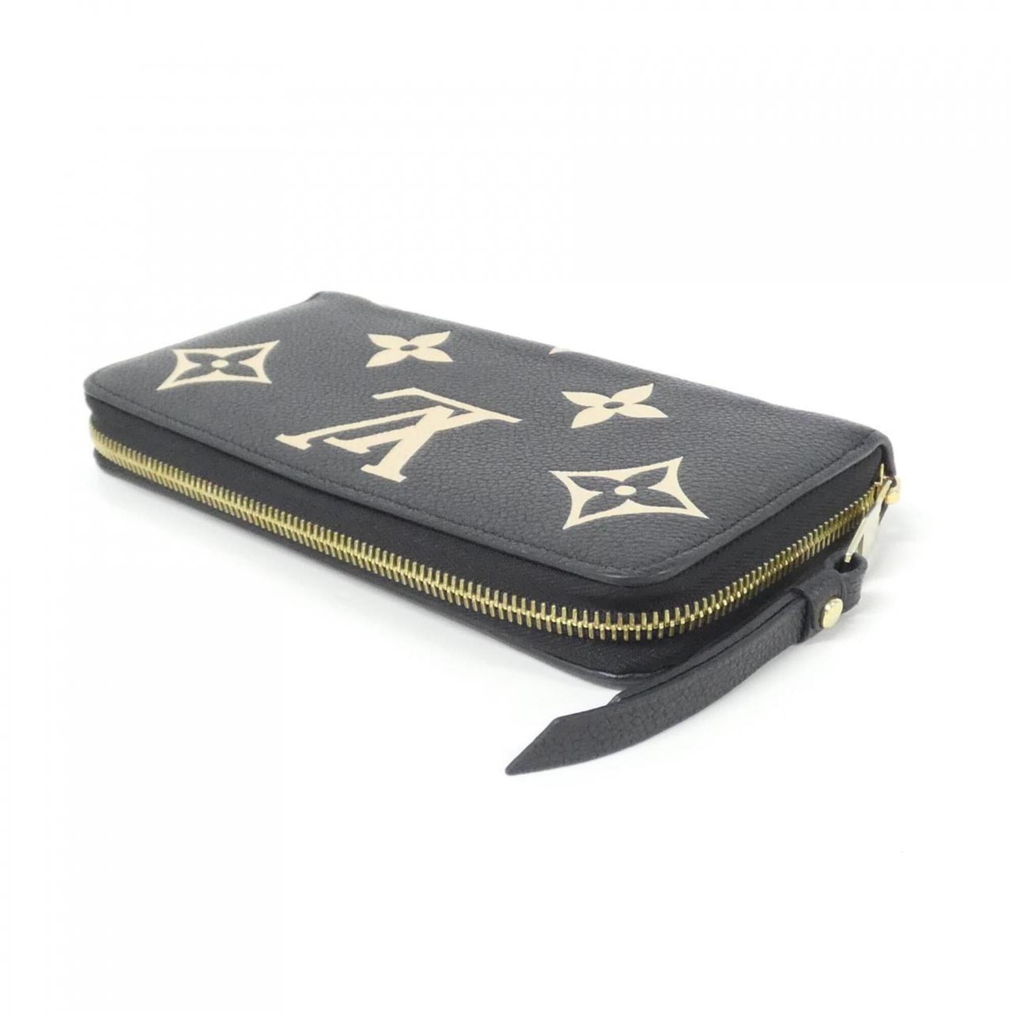 Louis Vuitton Monogram Empreinte Beige Bicolor Black Monogram Empreinte Long Wallet (Bi-Fold) (Pre-Owned)