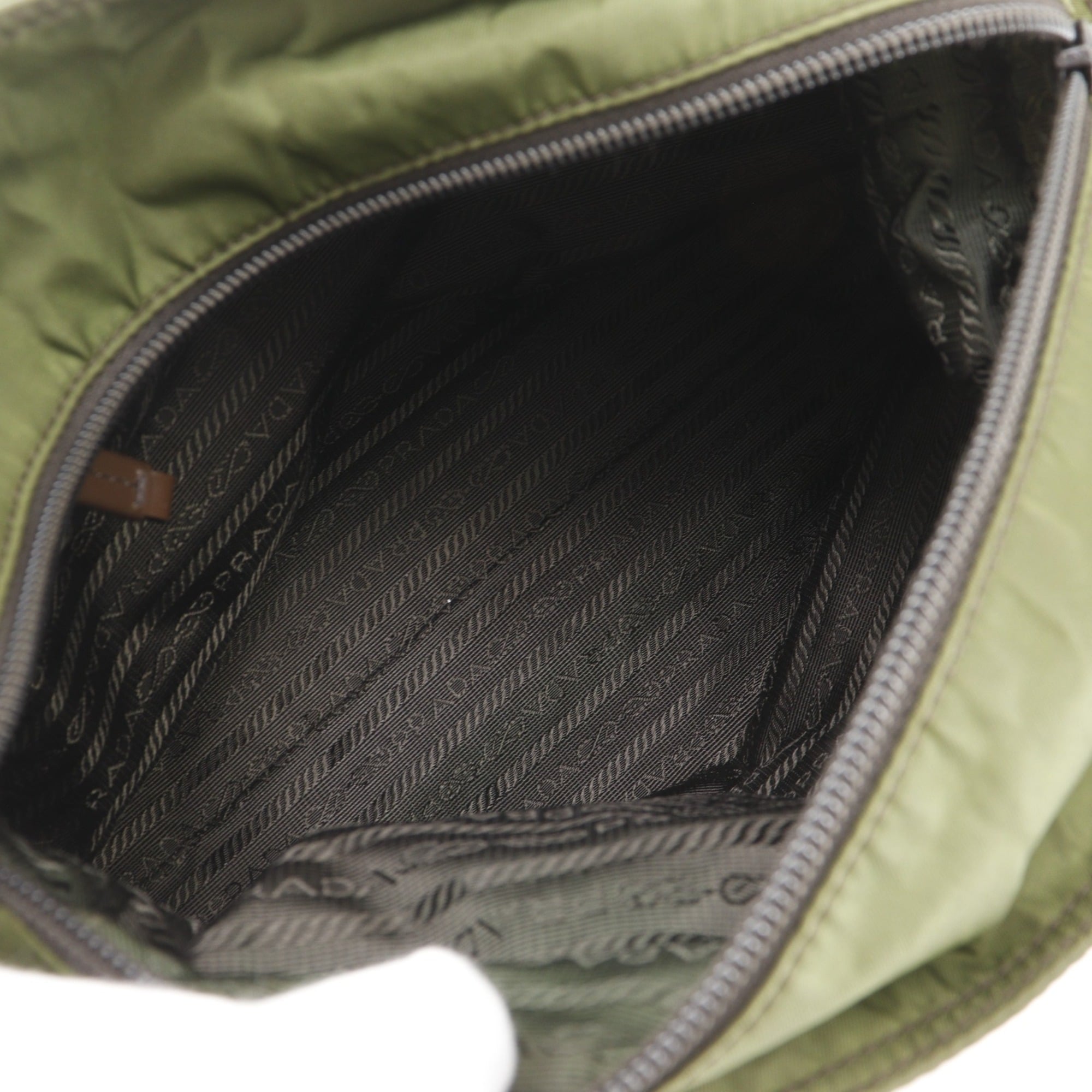 Prada Khaki Nylon Handbag (Pre-Owned)