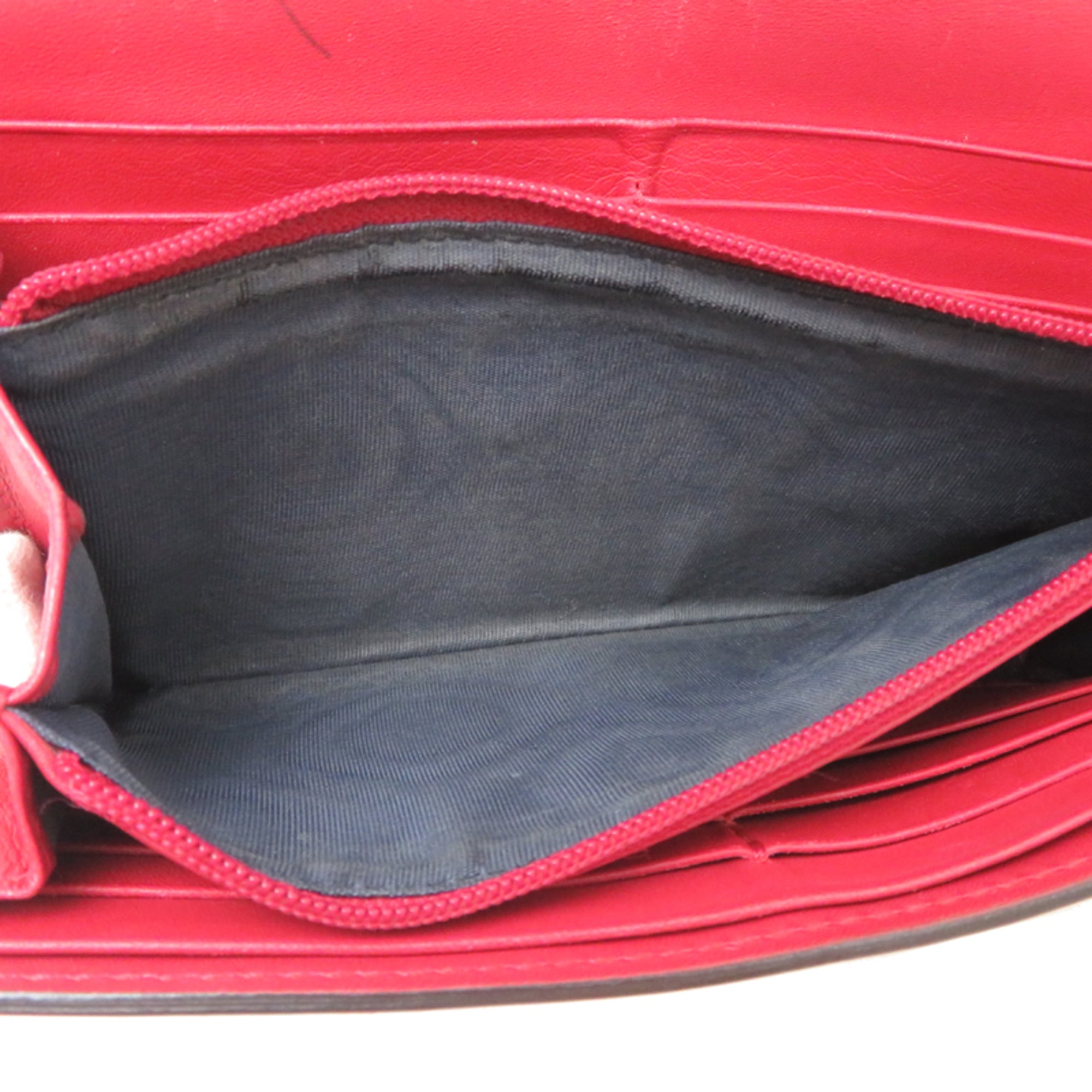 Gucci Beige Blue Pvc Leather Long Wallet (Bi-Fold) (Pre-Owned)