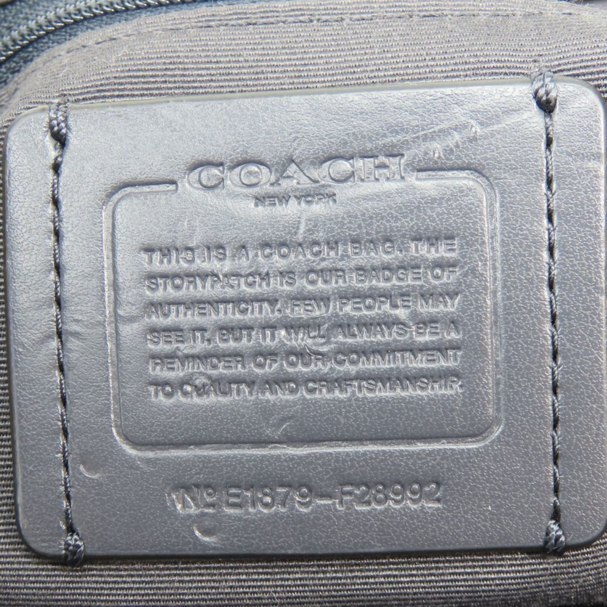 Coach Dark Navy Leather Tote Bag (Pre-Owned)