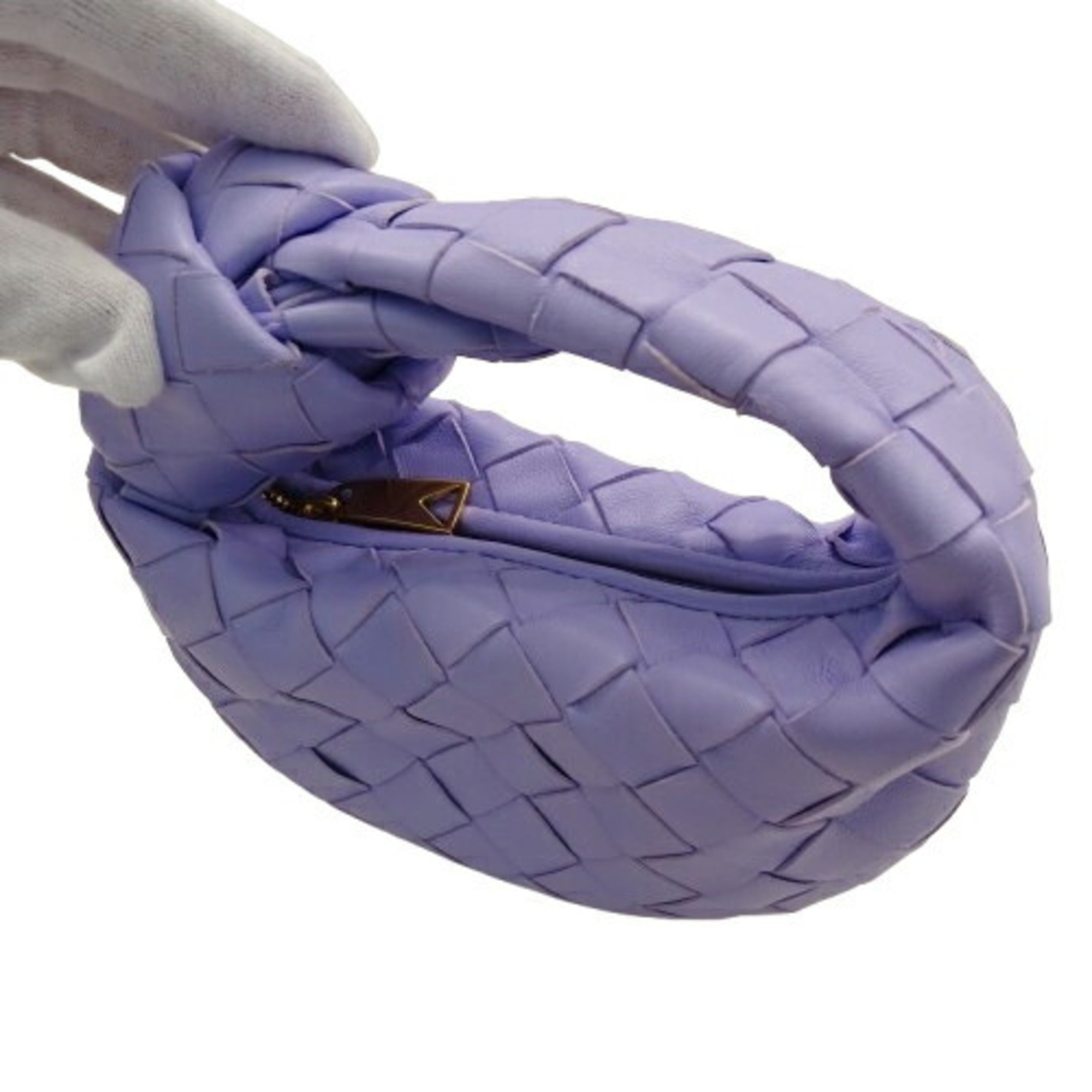 Bottega Veneta Purple Leather Handbag (Pre-Owned)