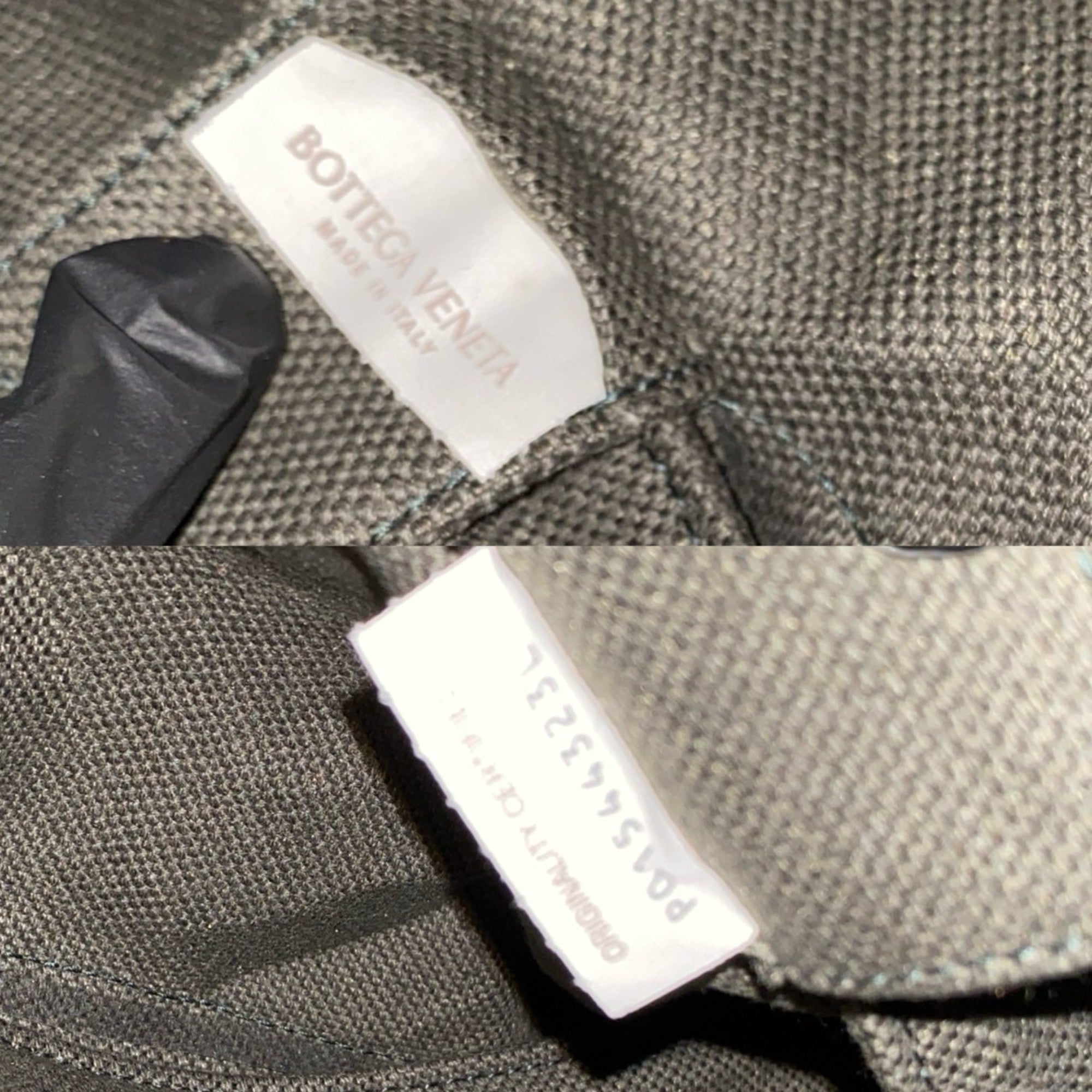 Bottega Veneta Khaki Nylon Rubber Backpack (Pre-Owned)