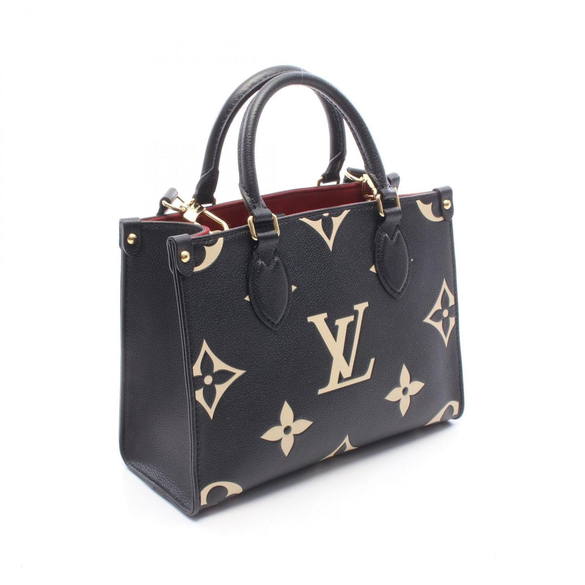 Louis Vuitton Beige Black Monogram Empreinte Handbag (Pre-Owned)