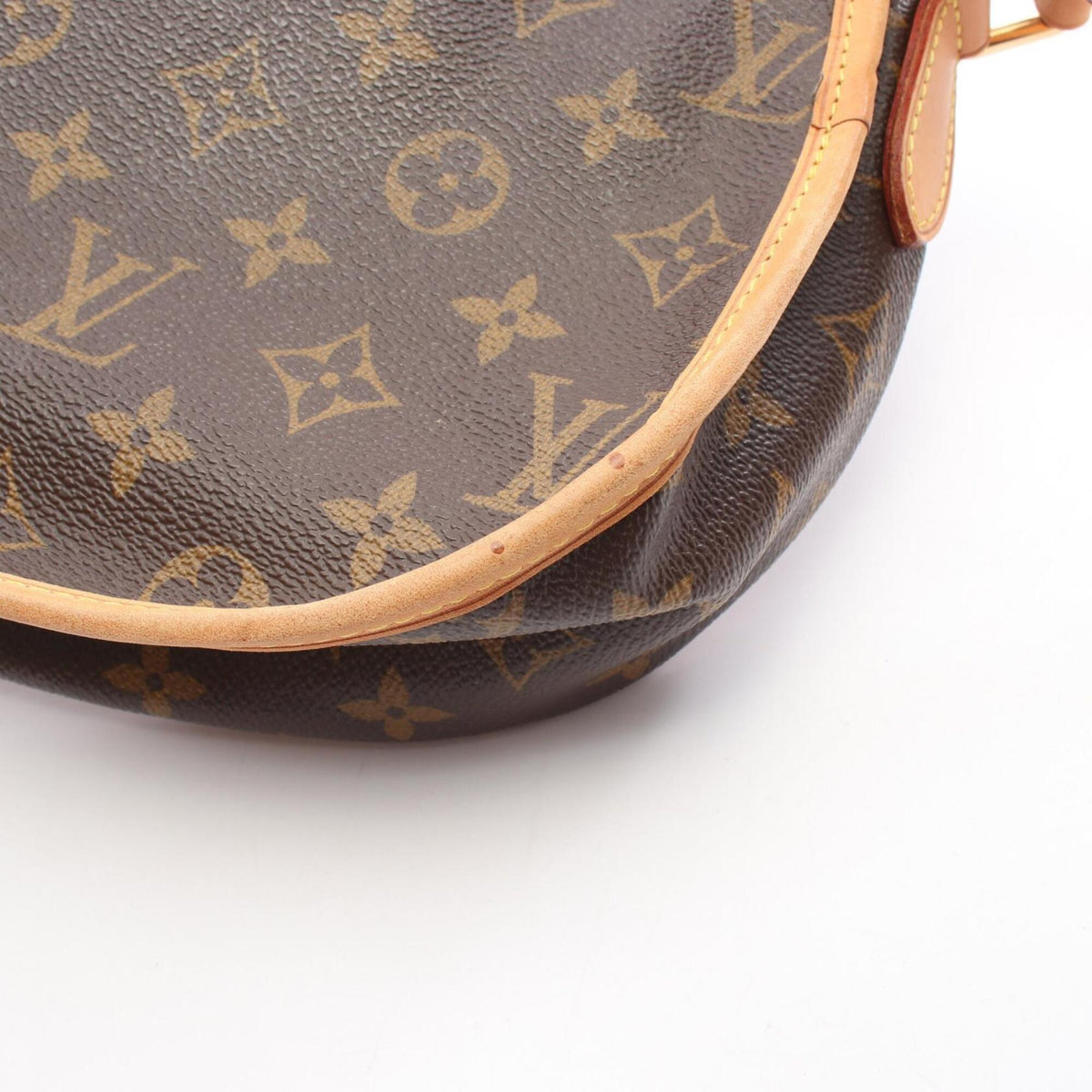 Louis Vuitton Brown Coated Canvas Monogram Leather Handbag Shoulder Bag (Pre-Owned)
