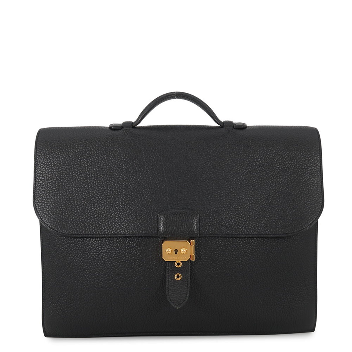 Hermes Black Togo Leather Briefcase (Pre-Owned)