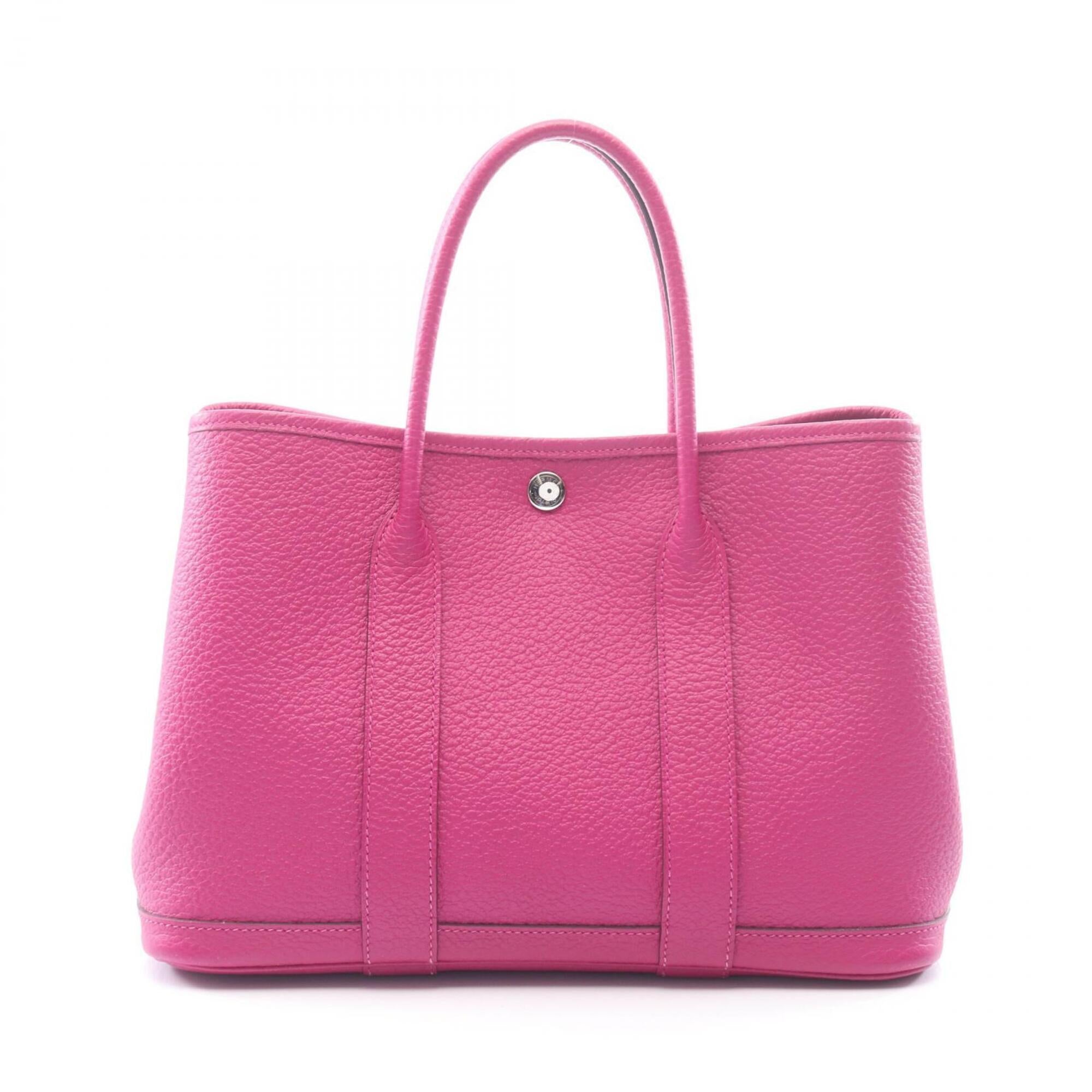 Hermes Pink Rose Purple Country Leather Handbag Tote Bag (Pre-Owned)