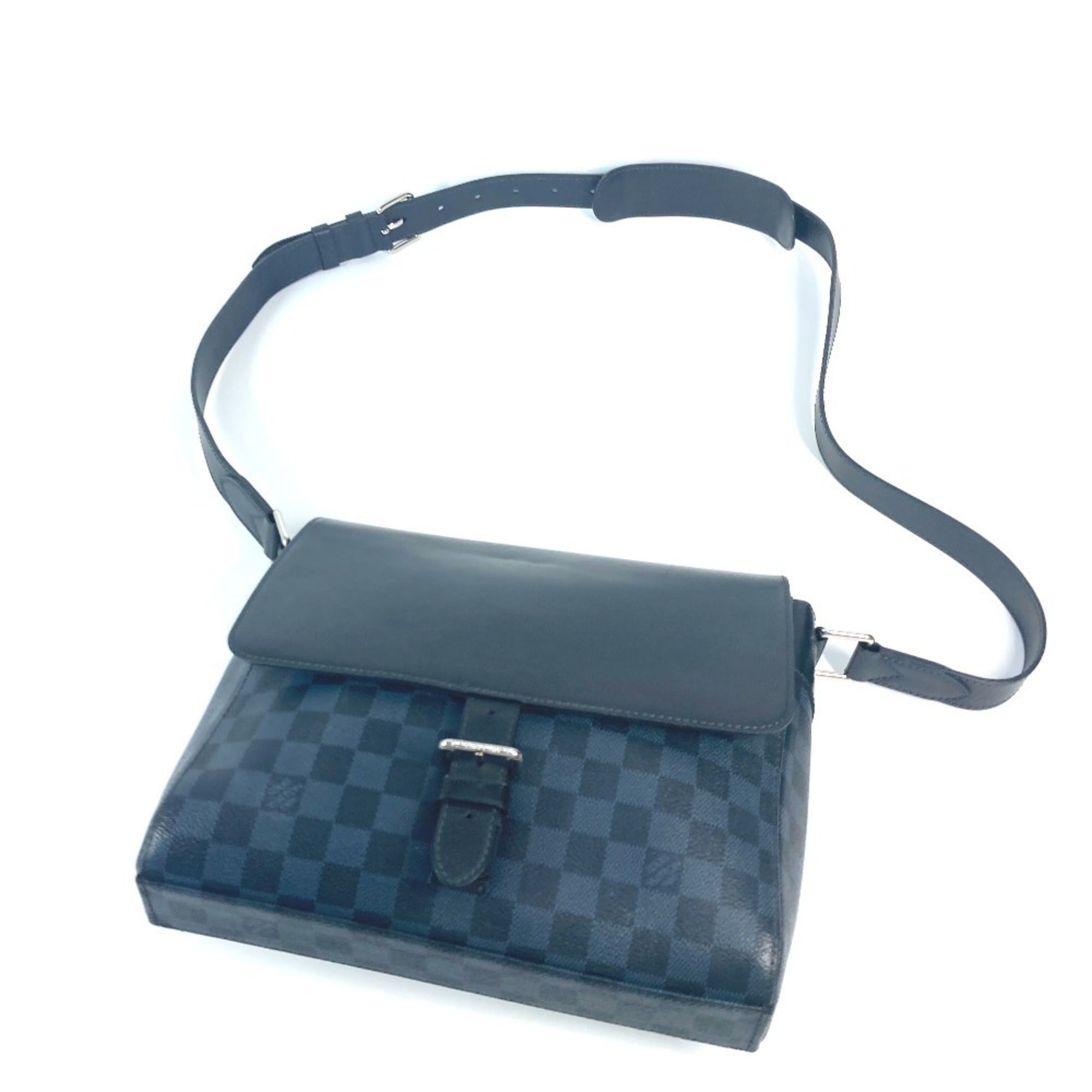 Louis Vuitton Navy Canvas Pochette Shoulder Bag (Pre-Owned)