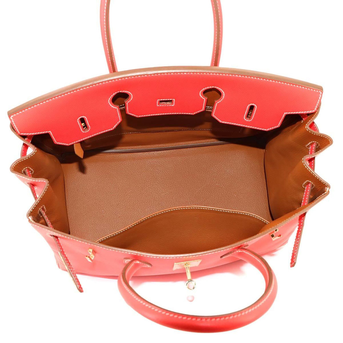 Hermes Gold Rose Jaipur Epsom Leather Handbag (Pre-Owned)