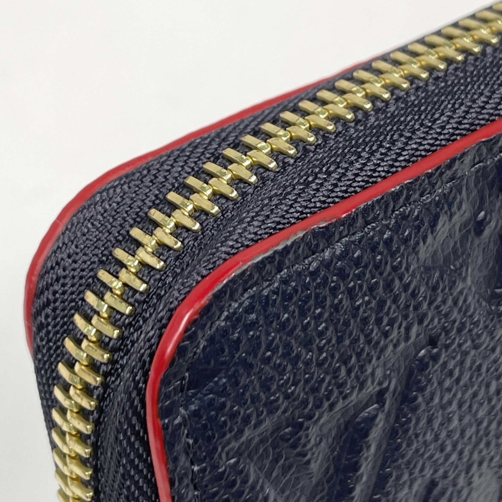 Louis Vuitton Monogram Empreinte Marine Rouge Navy Monogram Empreinte Long Wallet (Bi-Fold) (Pre-Owned)
