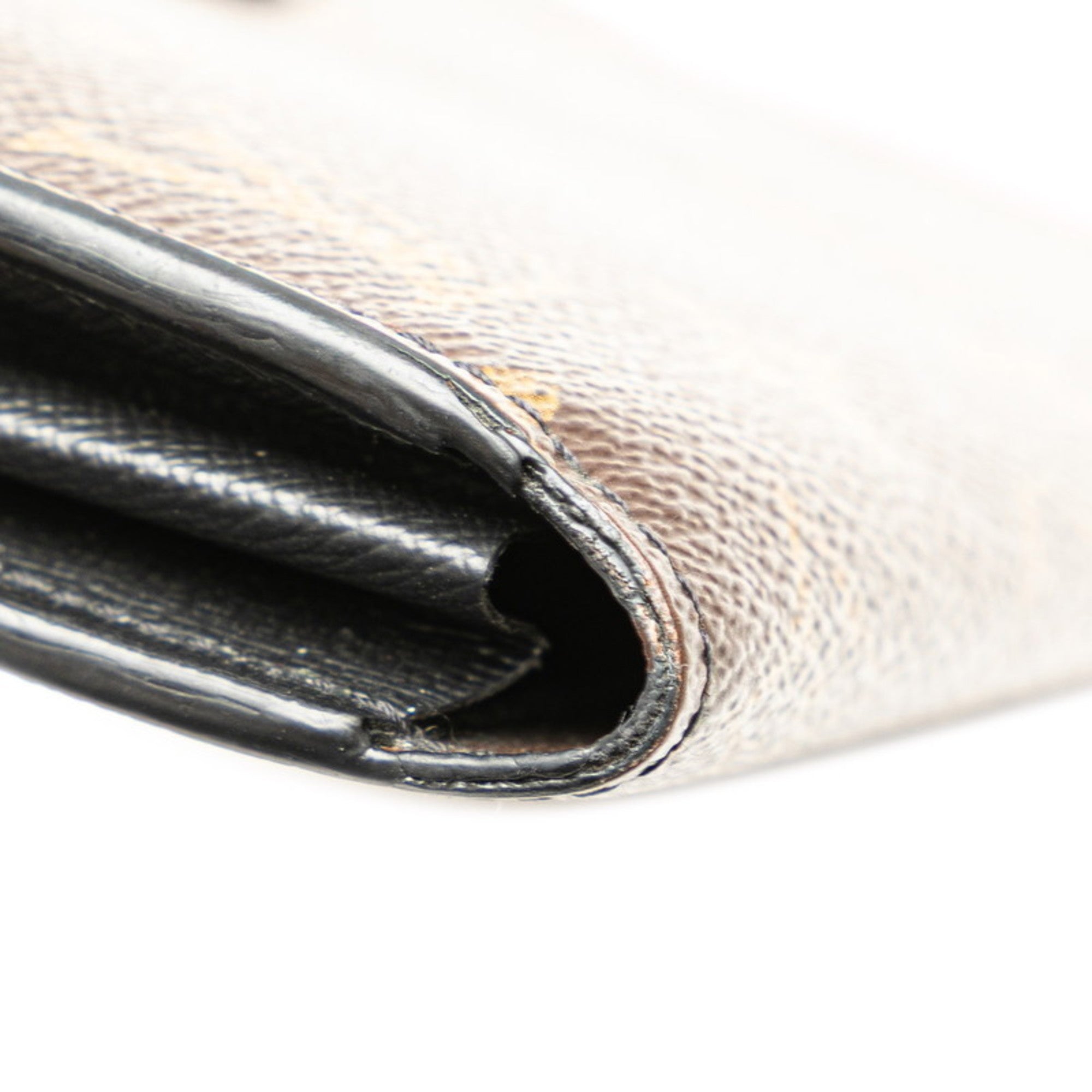 Louis Vuitton Monogram Macassar Black Brown Monogram Macassar Leather Coin Purse/Coin Case (Pre-Owned)