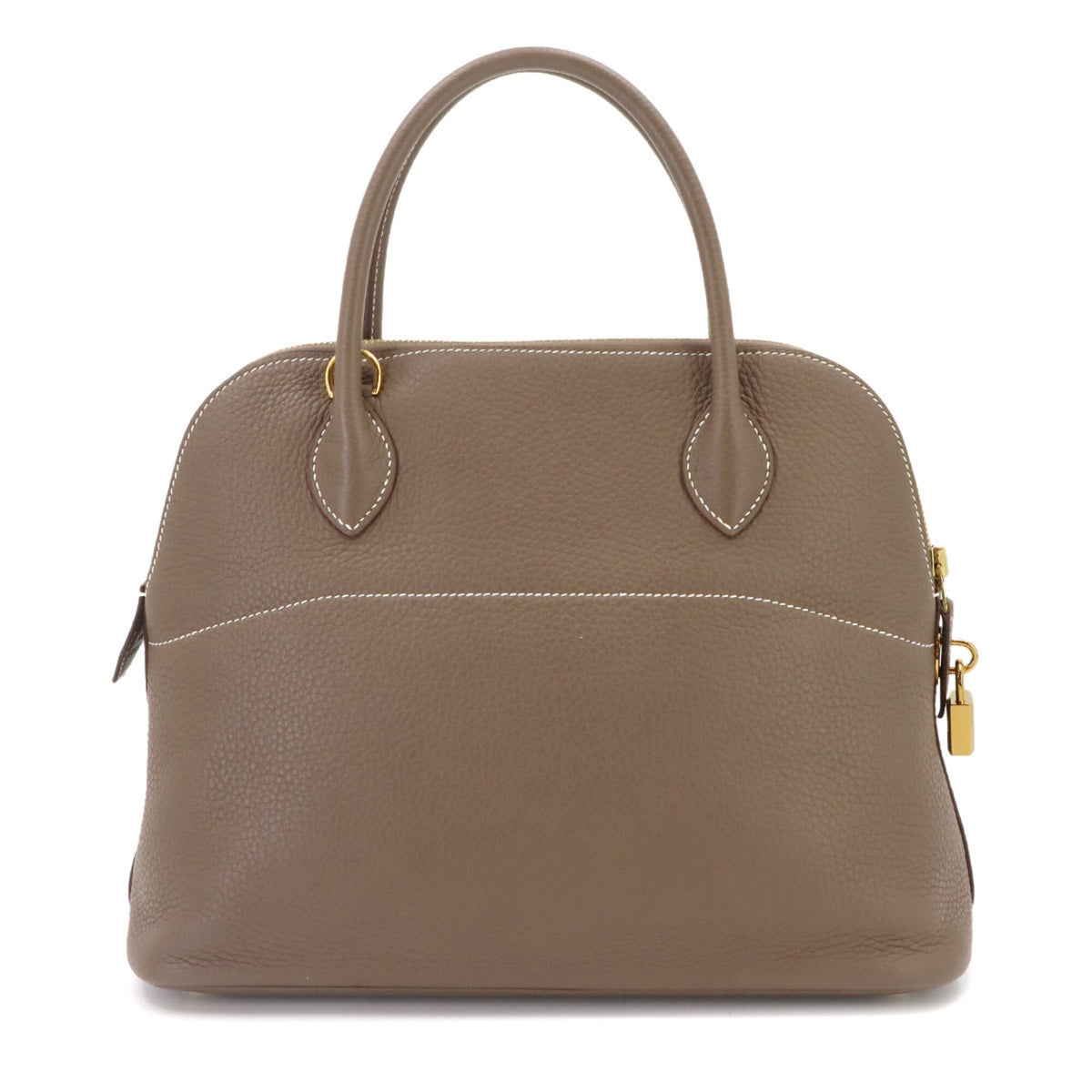 Hermes Etoupe Gray Taurillon Clemence Leather Handbag (Pre-Owned)