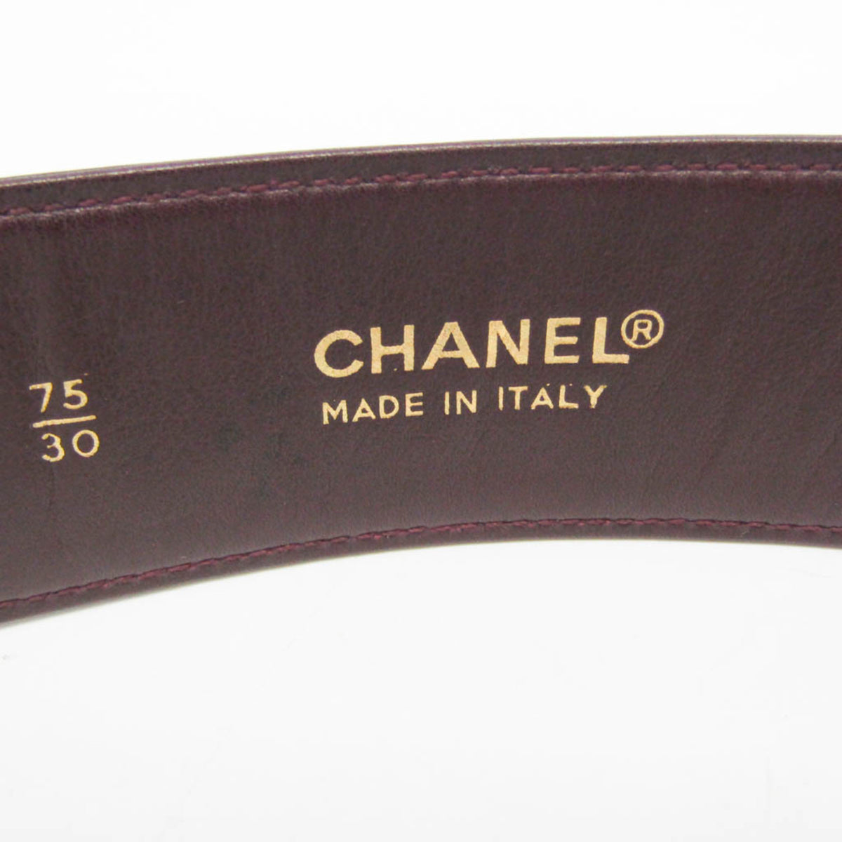 Chanel Burgundy Standard Belt (Pre-Owned)