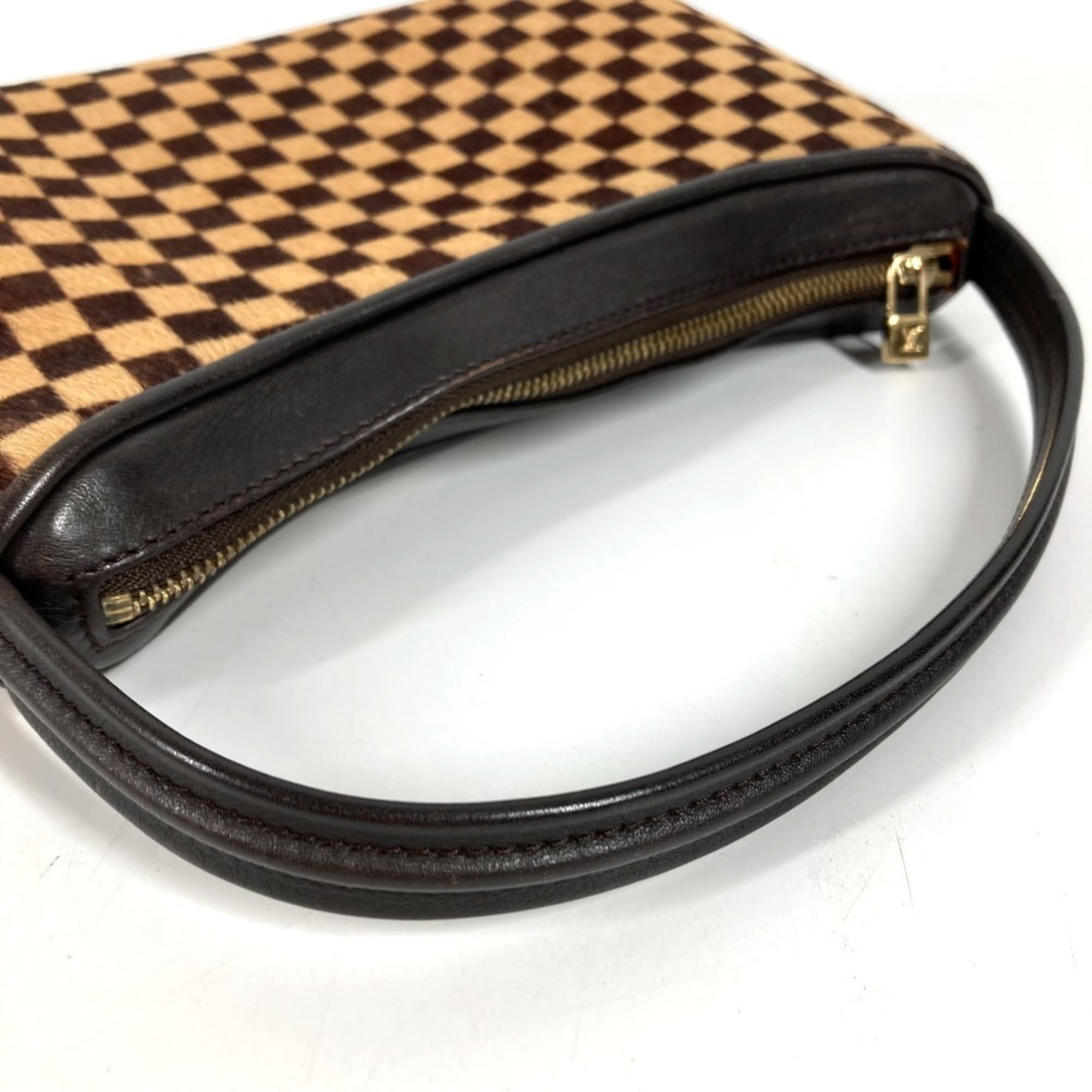 Louis Vuitton Taiga Brown Leather Handbag Pouch (Pre-Owned)