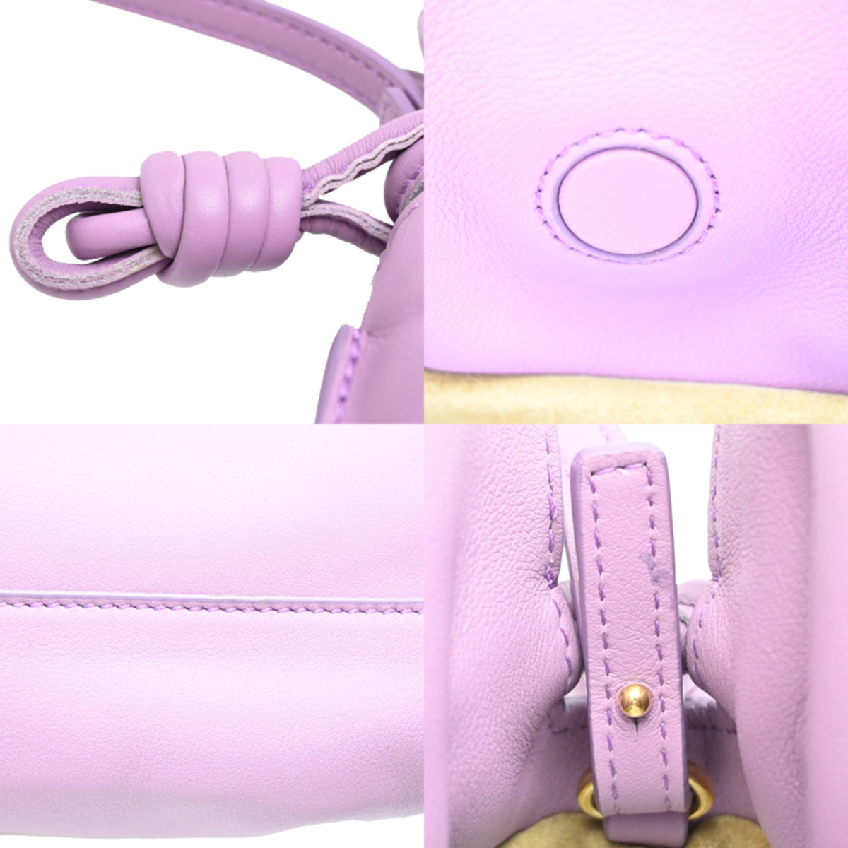 Loewe Purple Leather Shoulder Bag (Pre-Owned)