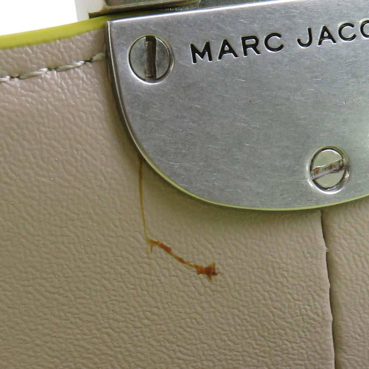 Marc Jacobs Green Yellow Leather Handbag Shoulder Bag (Pre-Owned)
