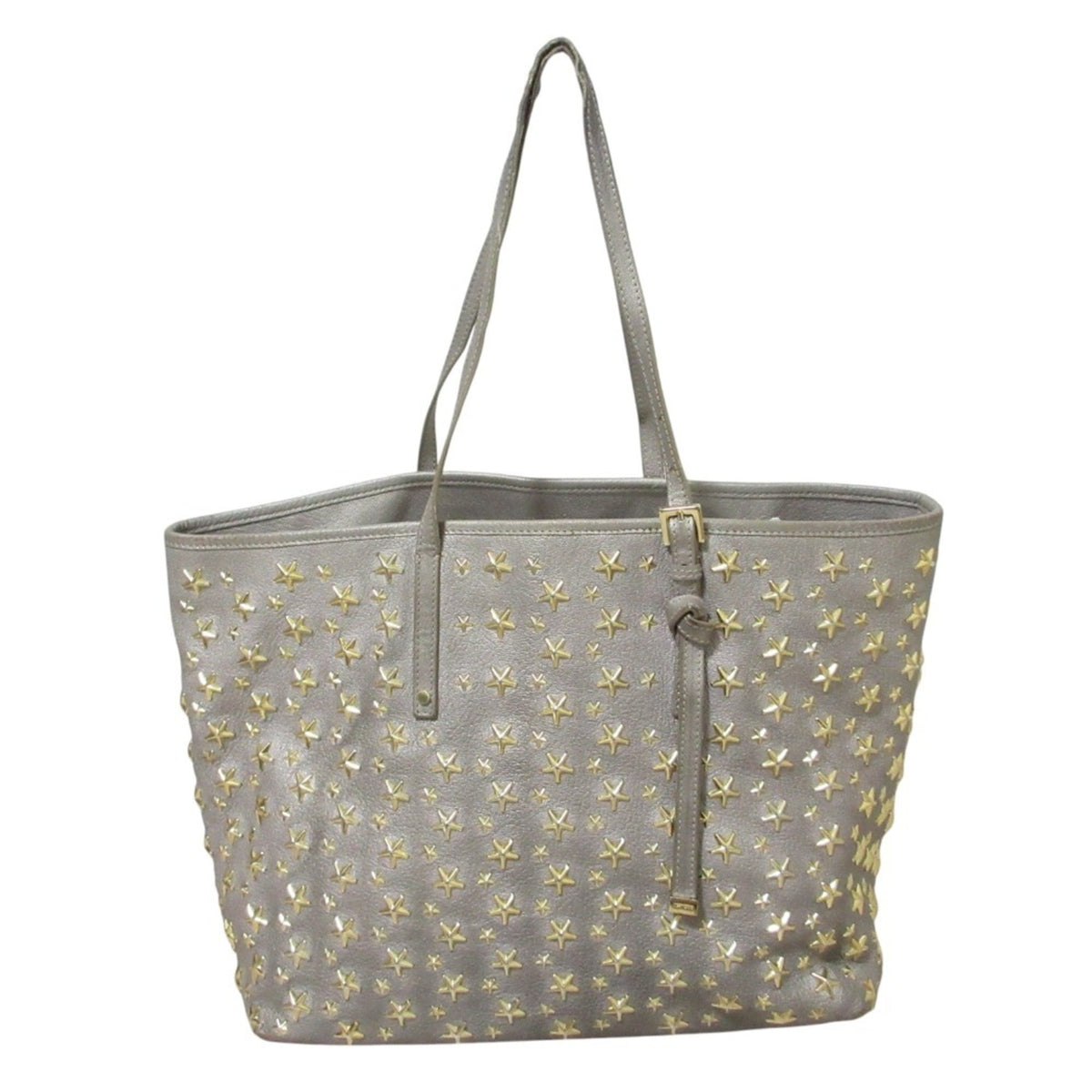 Jimmy Choo Silver Leather Tote Bag (Pre-Owned)