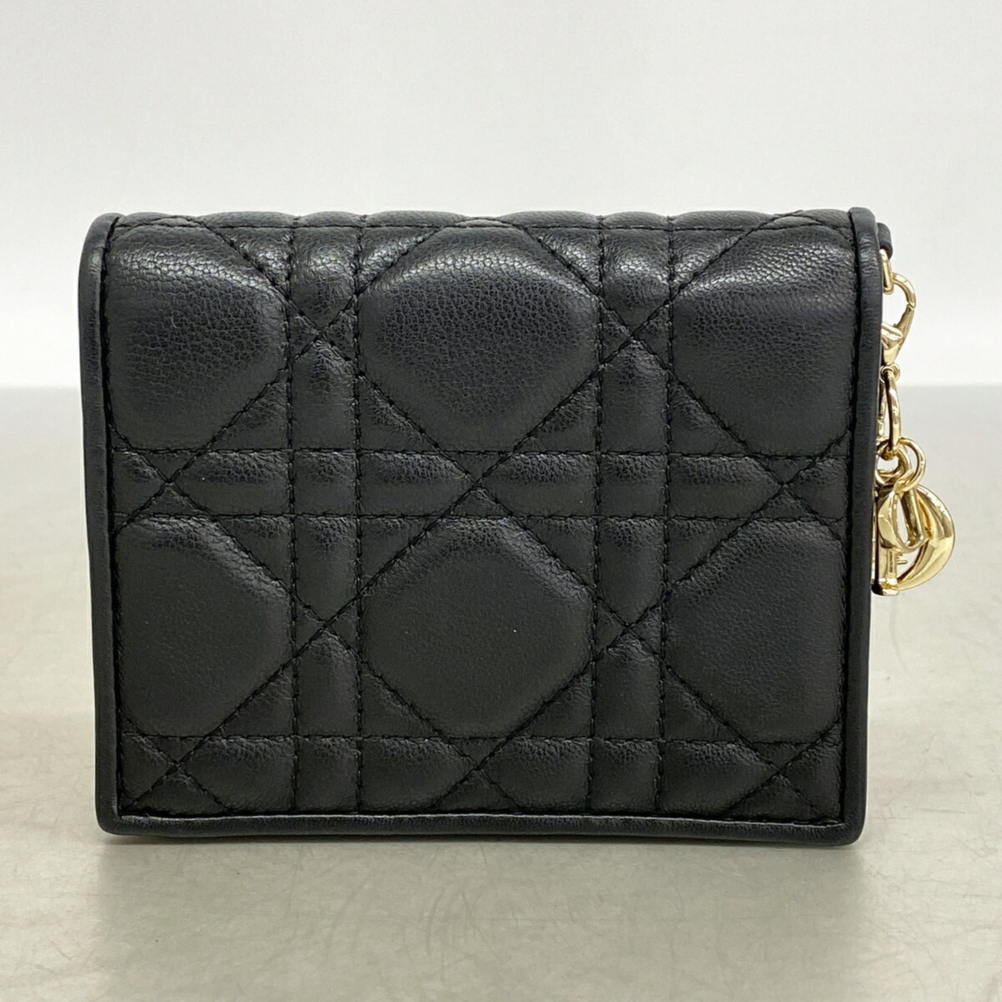 Christian Dior Black Leather Wallet (Bi-Fold) (Pre-Owned)