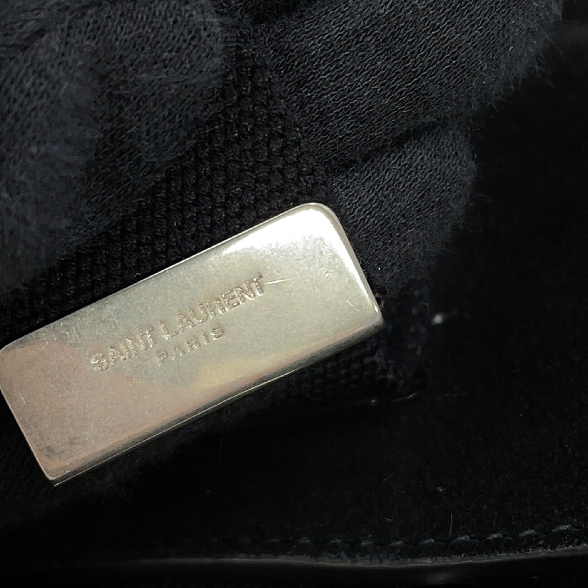 Yves Saint Laurent Black Suede Messenger Bag Shoulder Bag (Pre-Owned)