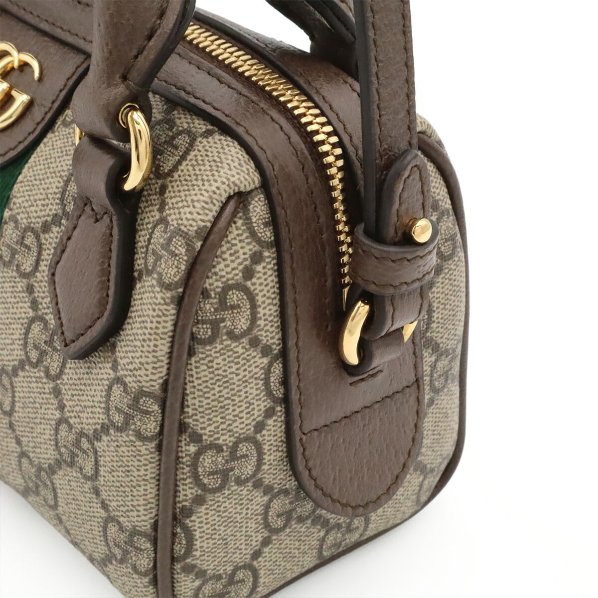 Gucci Beige Brown Green Gg Supreme Handbag Shoulder Bag (Pre-Owned)