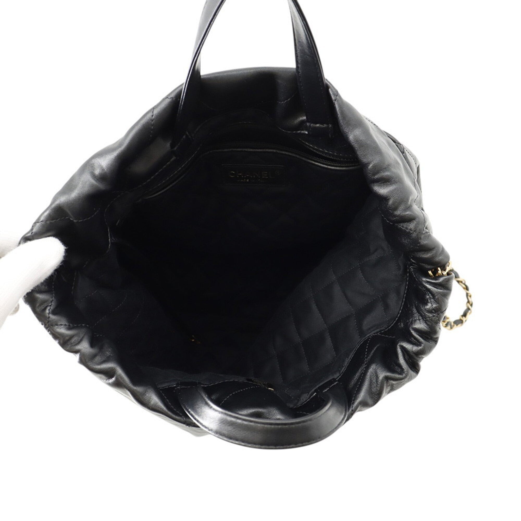 Chanel Black Leather Backpack (Pre-Owned)
