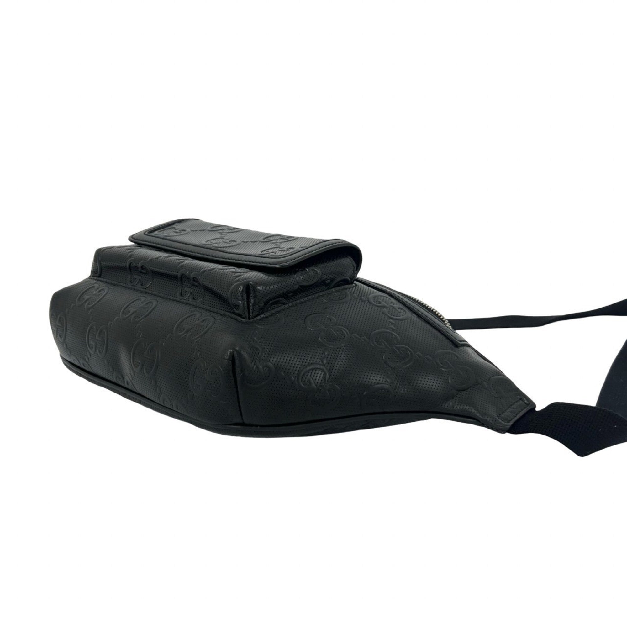 Gucci Black Leather Pouch Shoulder Bag Sling Bag (Pre-Owned)