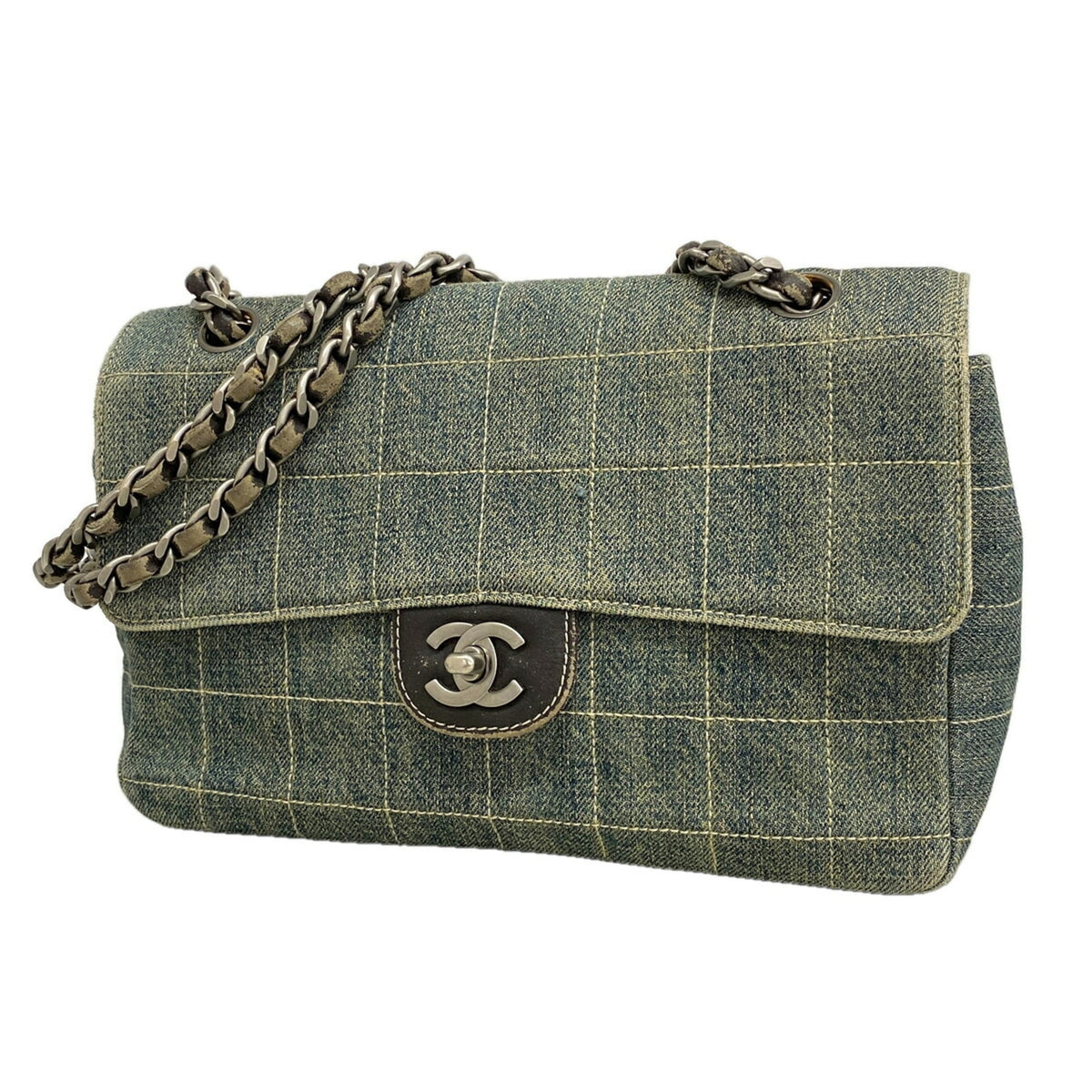 Chanel Blue Denim Shoulder Bag (Pre-Owned)