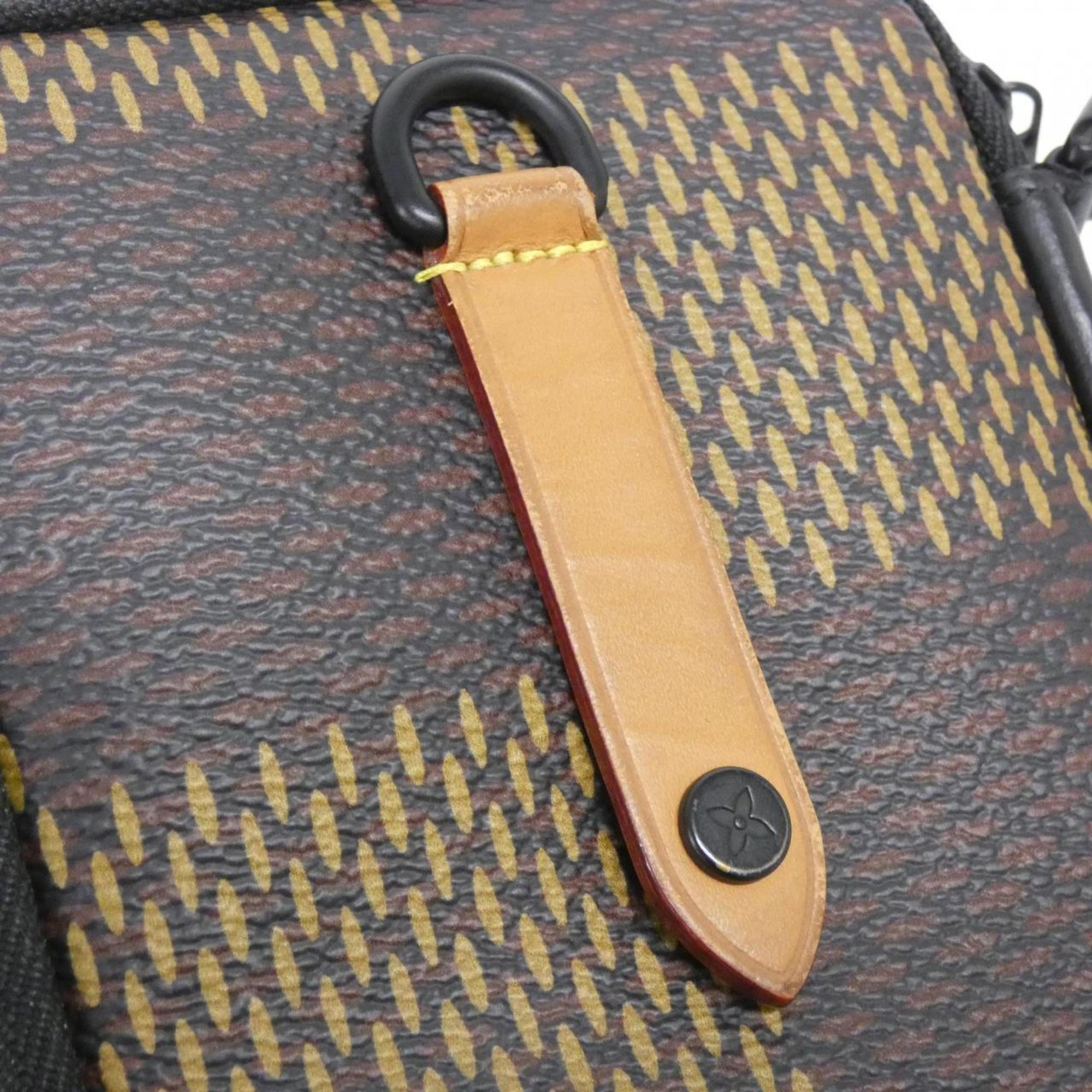 Louis Vuitton Black Brown Coated Canvas Phone Wallet (Pre-Owned)