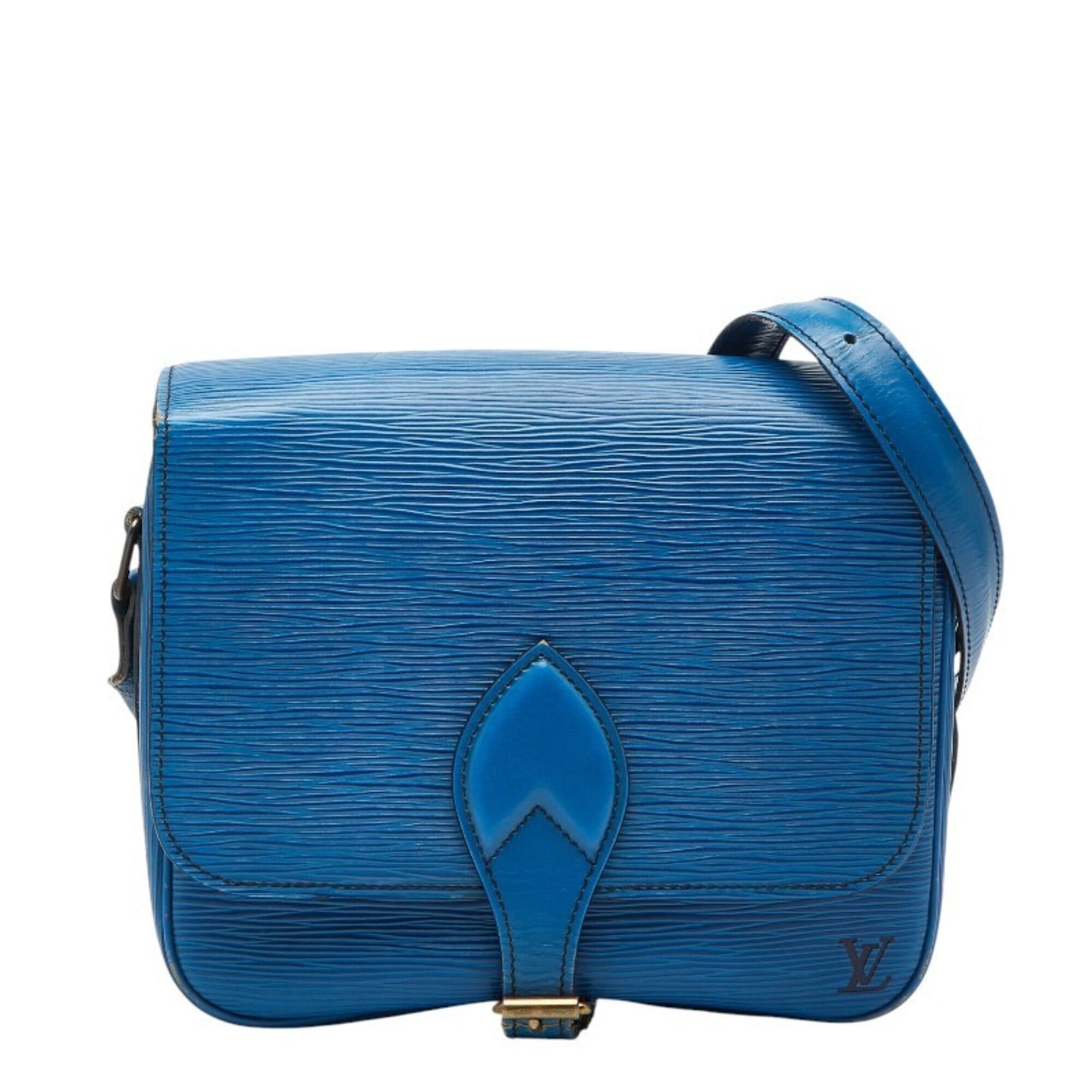 Louis Vuitton Toledo Blue Leather Shoulder Bag (Pre-Owned)
