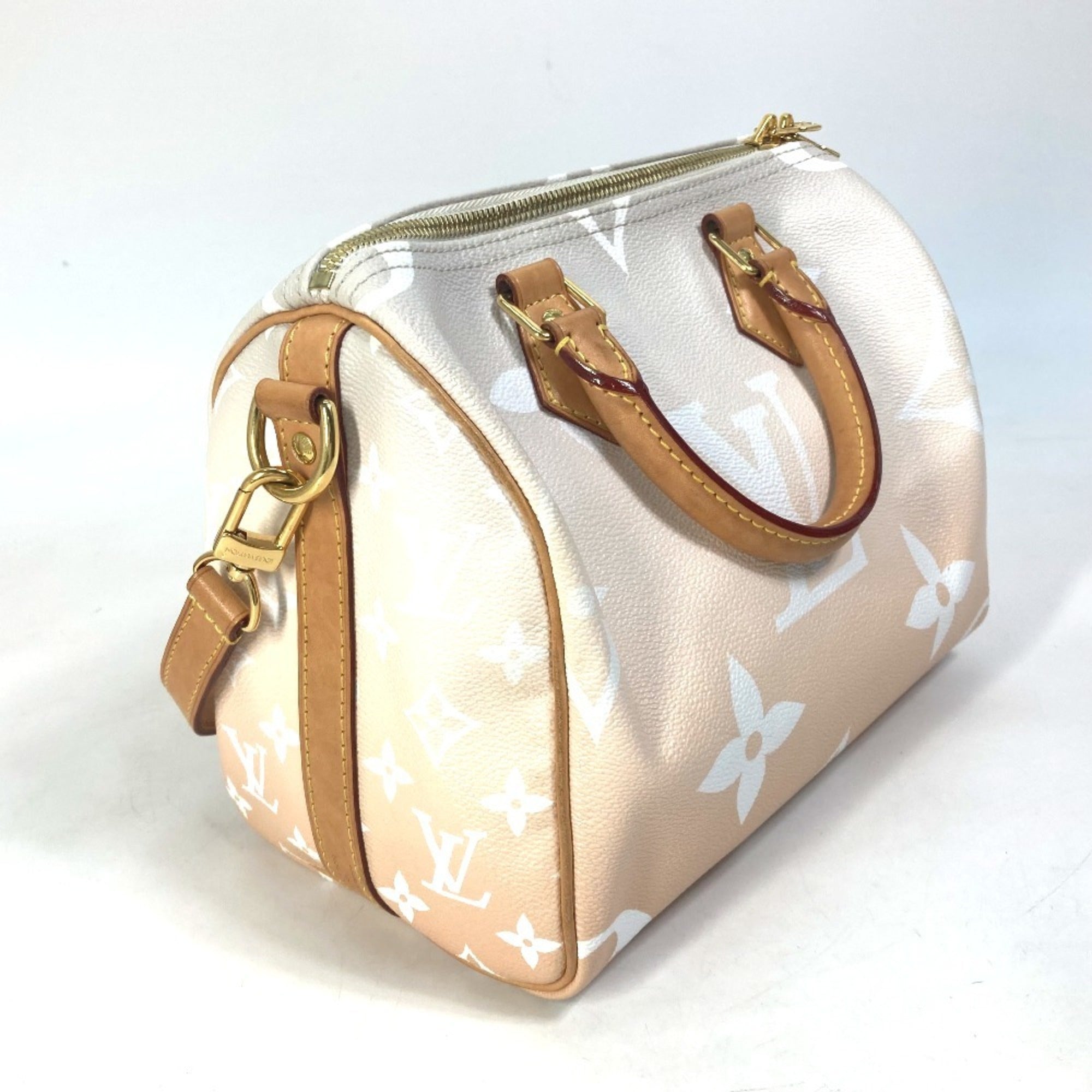 Louis Vuitton Orange Monogram Boston Bag Handbag Shoulder Bag (Pre-Owned)
