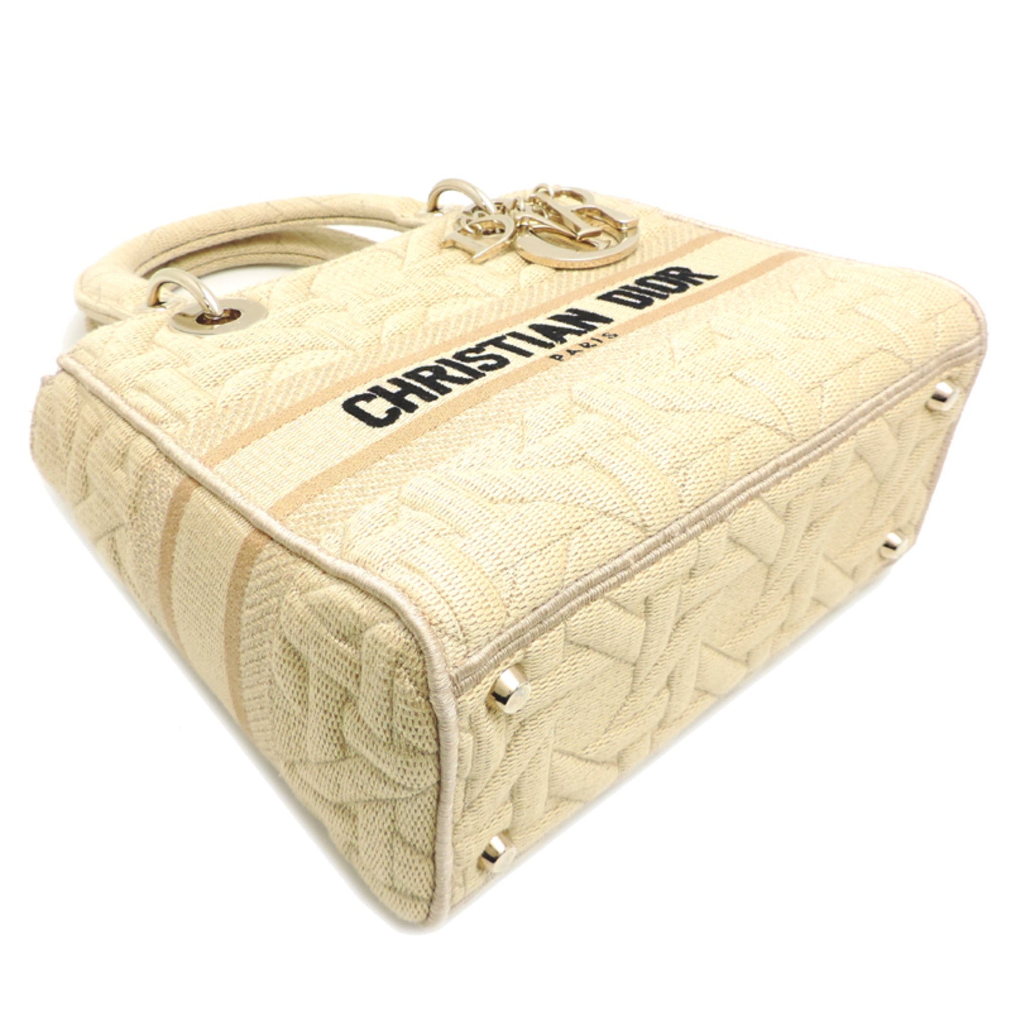 Christian Dior Beige Canvas Handbag (Pre-Owned)