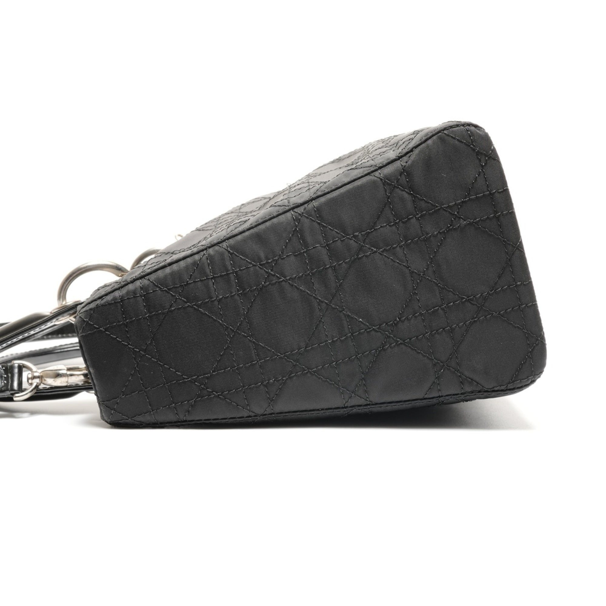 Christian Dior Lady Dior Black Nylon Handbag (Pre-Owned)