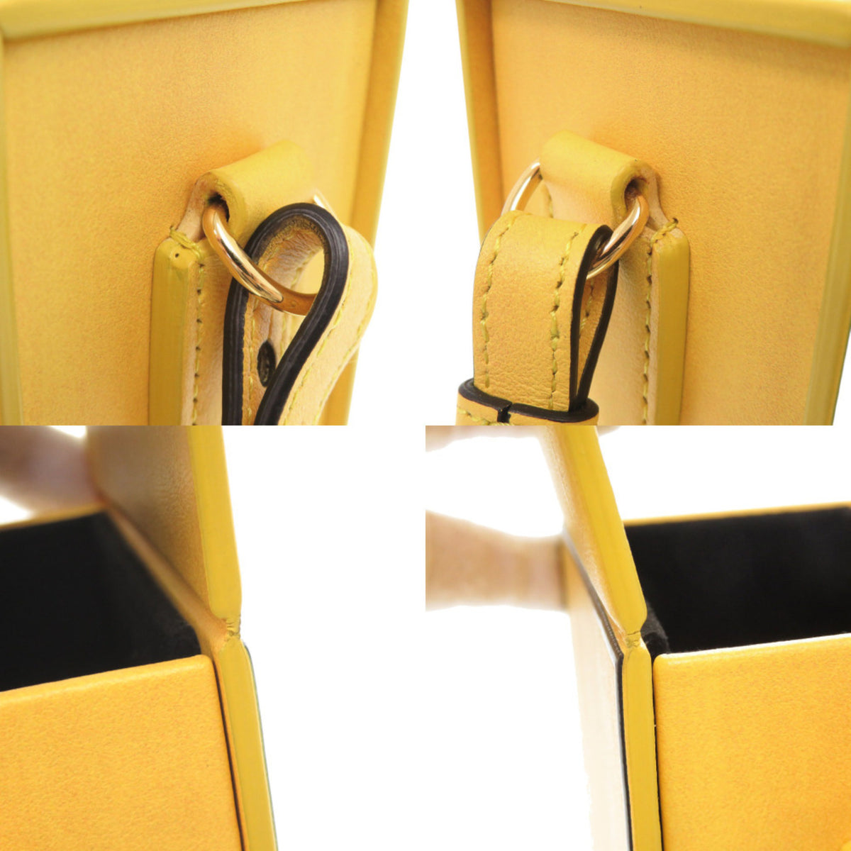 Fendi Yellow Leather Shoulder Bag (Pre-Owned)