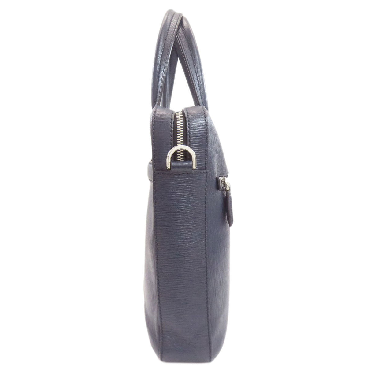 Salvatore Ferragamo Navy Leather Briefcase (Pre-Owned)