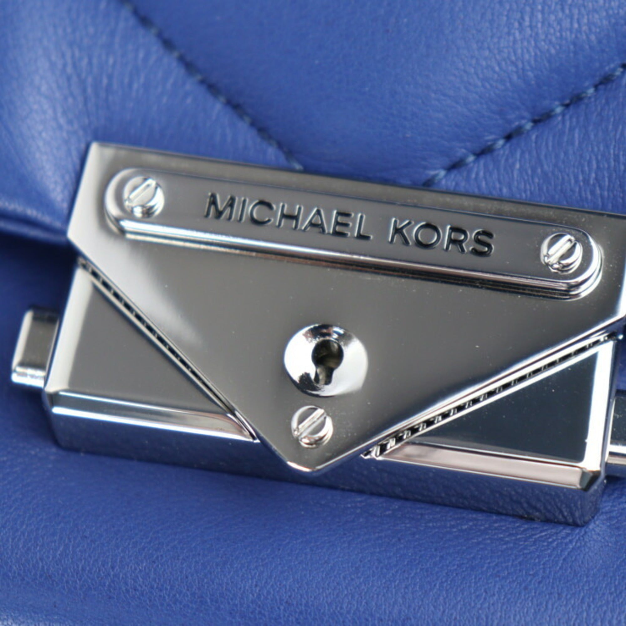 Michael Kors Blue Leather Handbag Shoulder Bag Tote Bag (Pre-Owned)