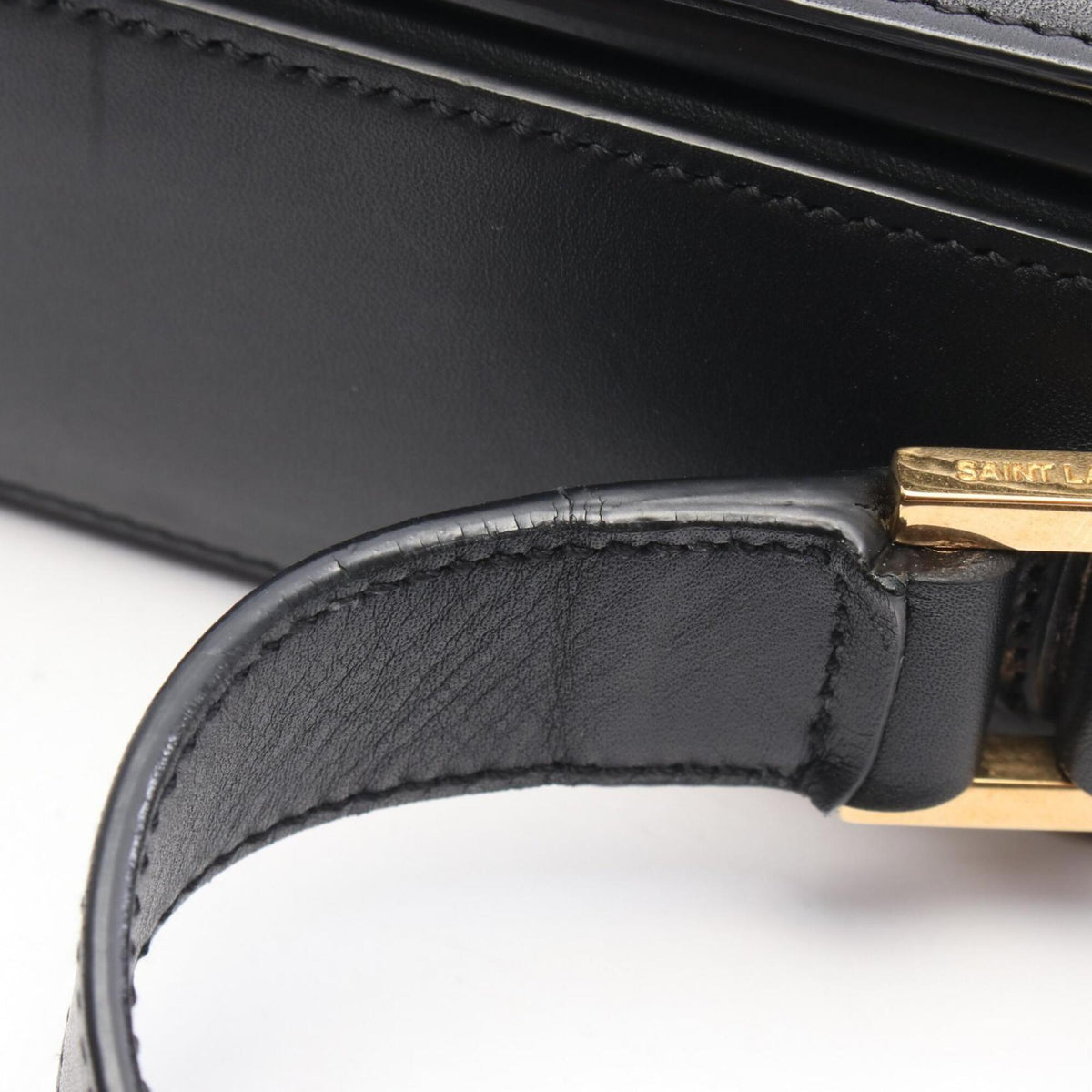 Saint Laurent Black Leather Handbag Shoulder Bag (Pre-Owned)