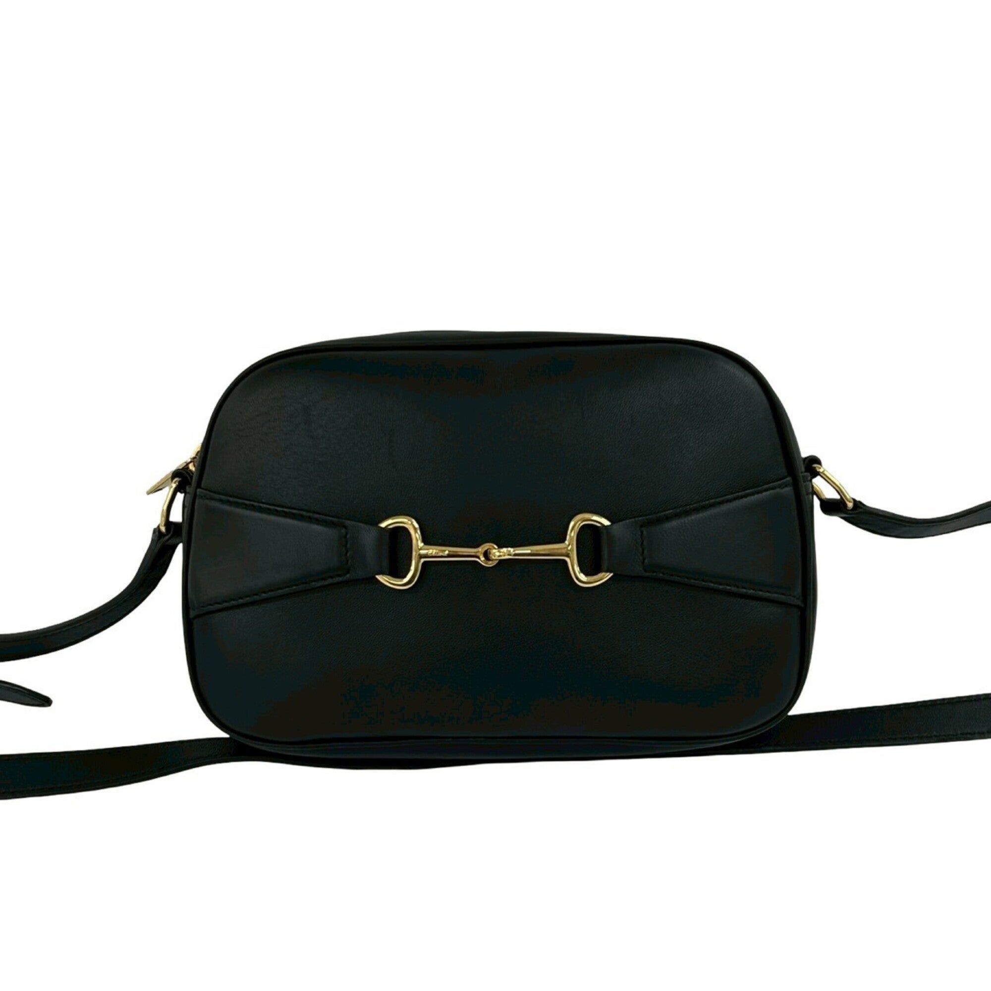 Celine Black Leather Pochette Shoulder Bag (Pre-Owned)