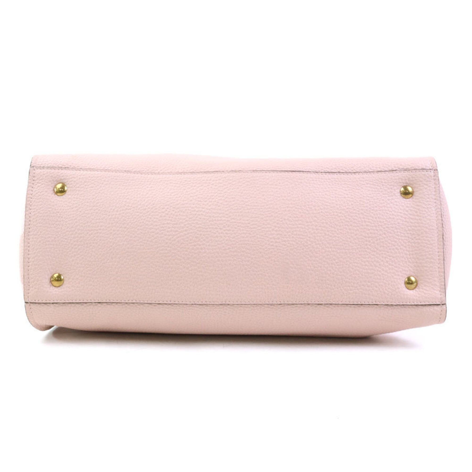 Salvatore Ferragamo Pink Leather Handbag Shoulder Bag (Pre-Owned)