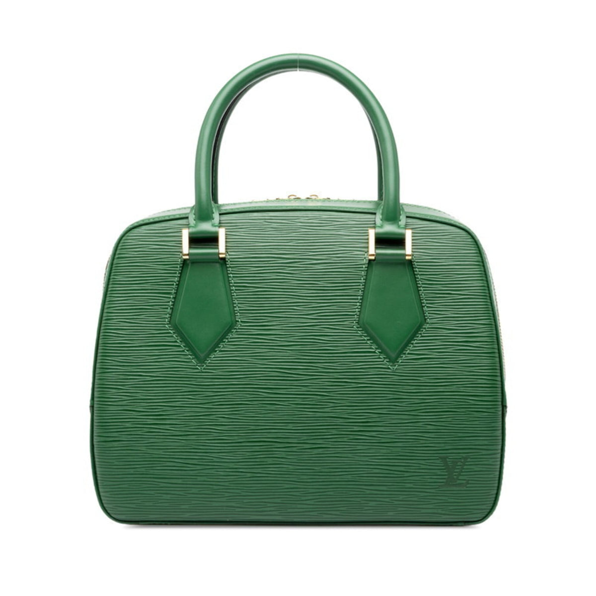 Louis Vuitton Borneo Green Leather Handbag (Pre-Owned)