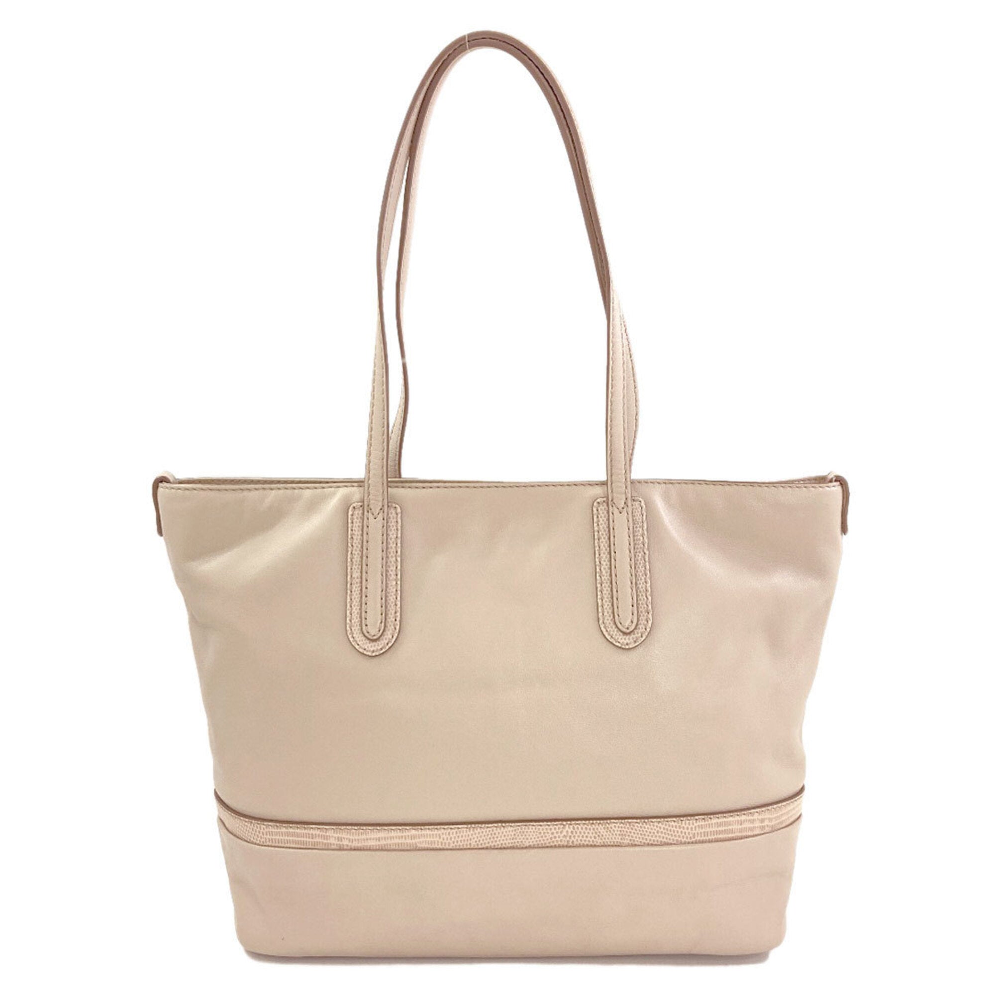 Bally Beige Leather Tote Bag (Pre-Owned)