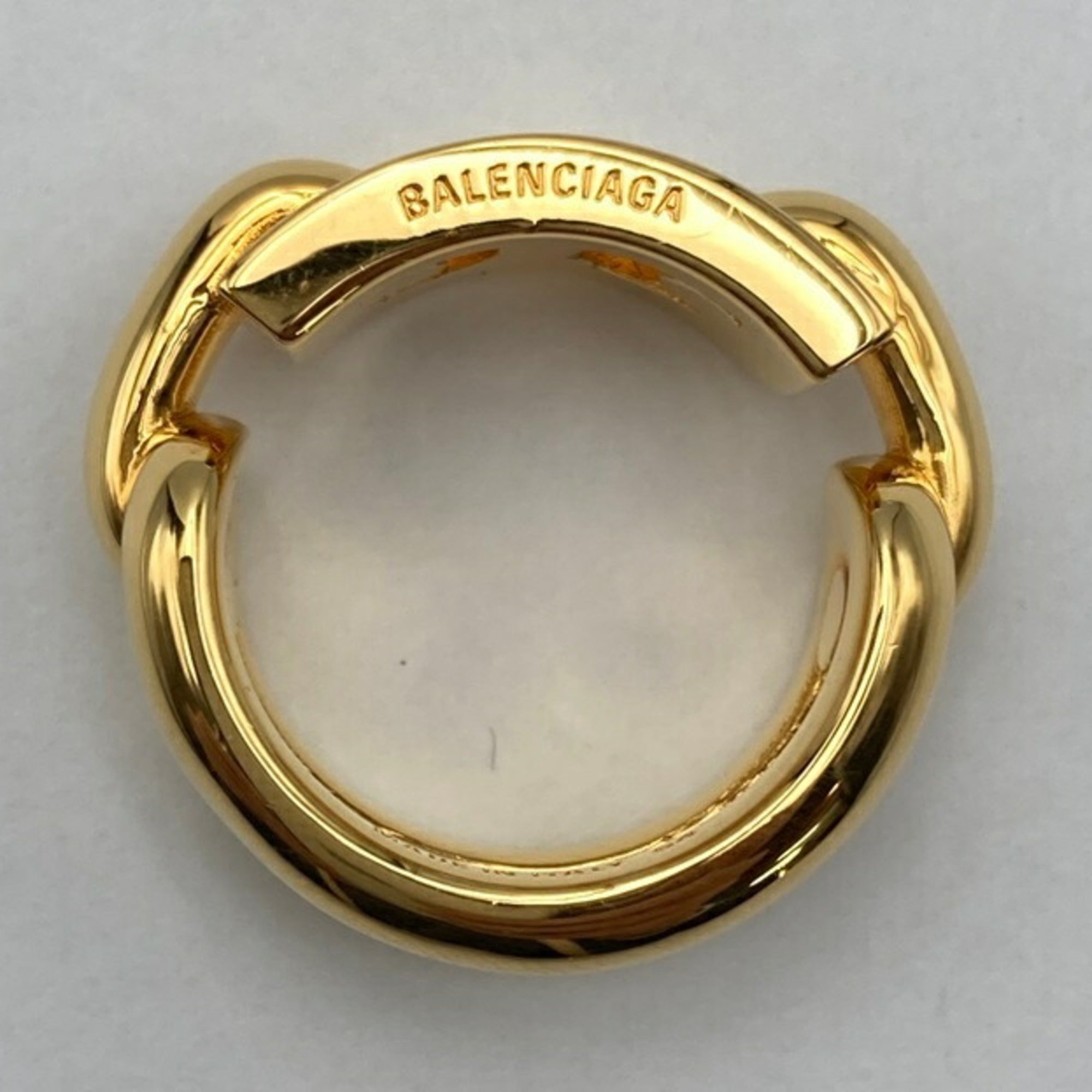 Balenciaga Gold Brass Band Ring (Pre-Owned)