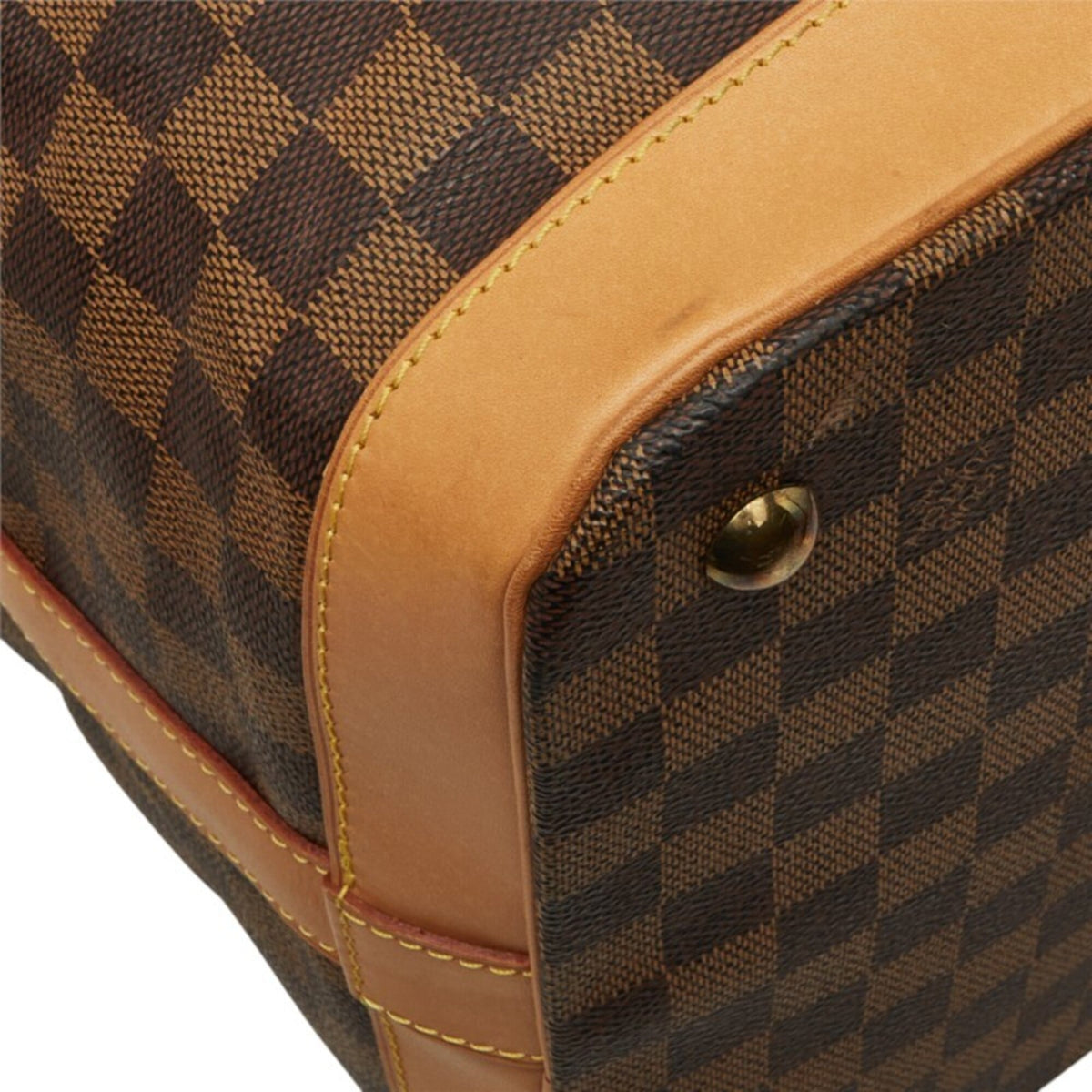 Louis Vuitton Damier Brown Pvc Leather Boston Bag (Pre-Owned)