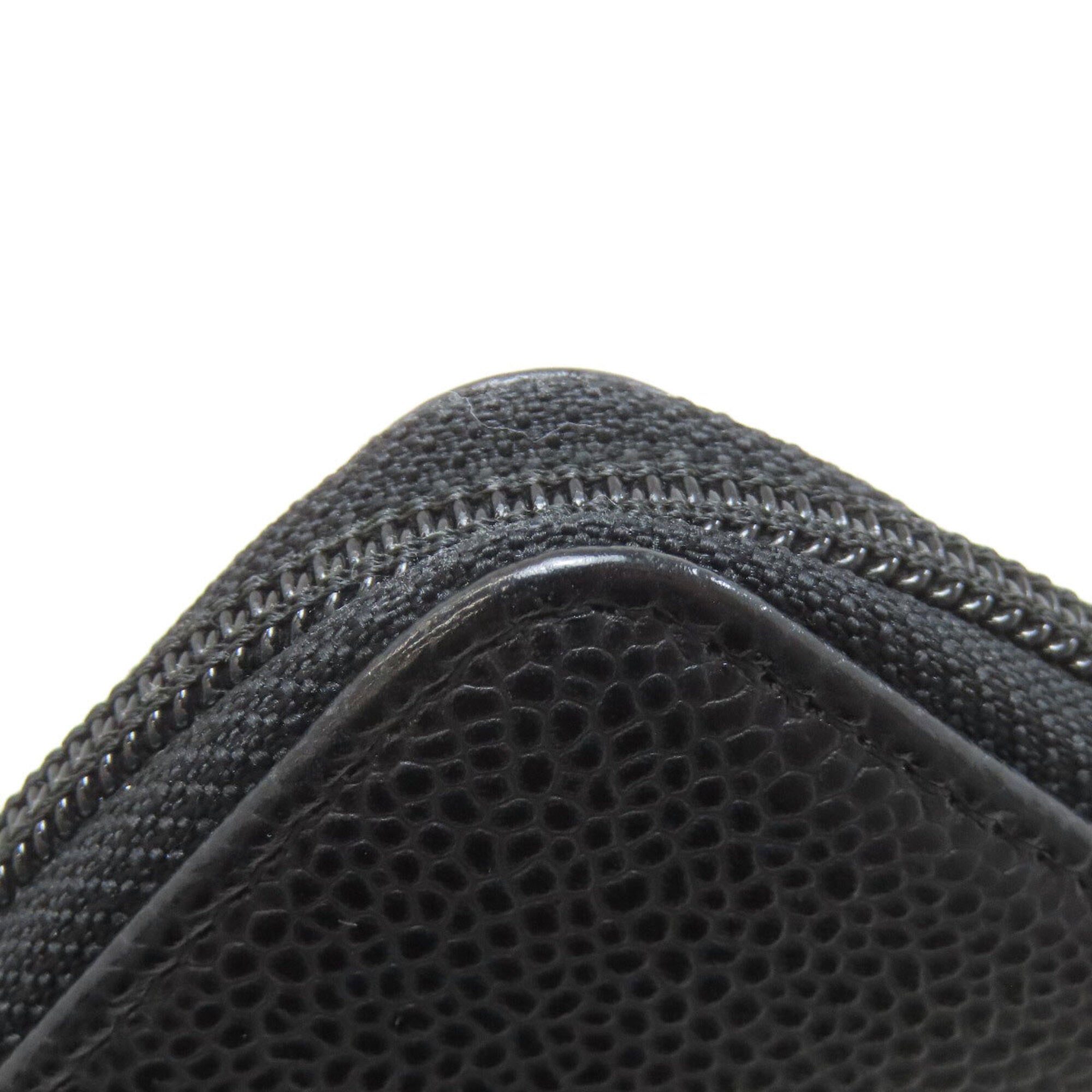 Chanel Black Leather Long Wallet (Bi-Fold) (Pre-Owned)