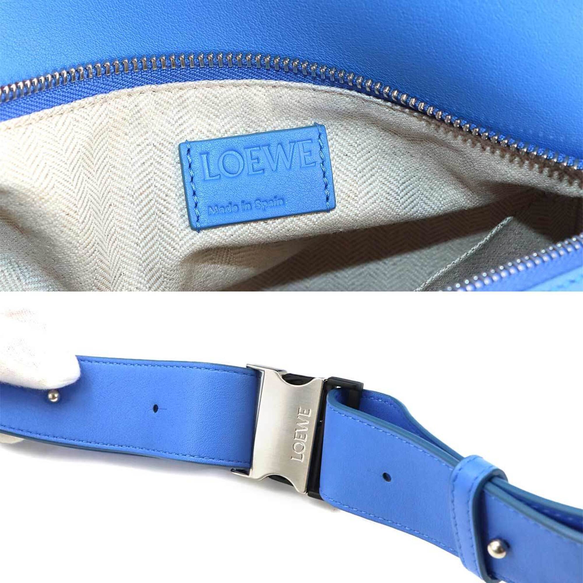 Loewe Blue Leather Handbag Sling Bag (Pre-Owned)