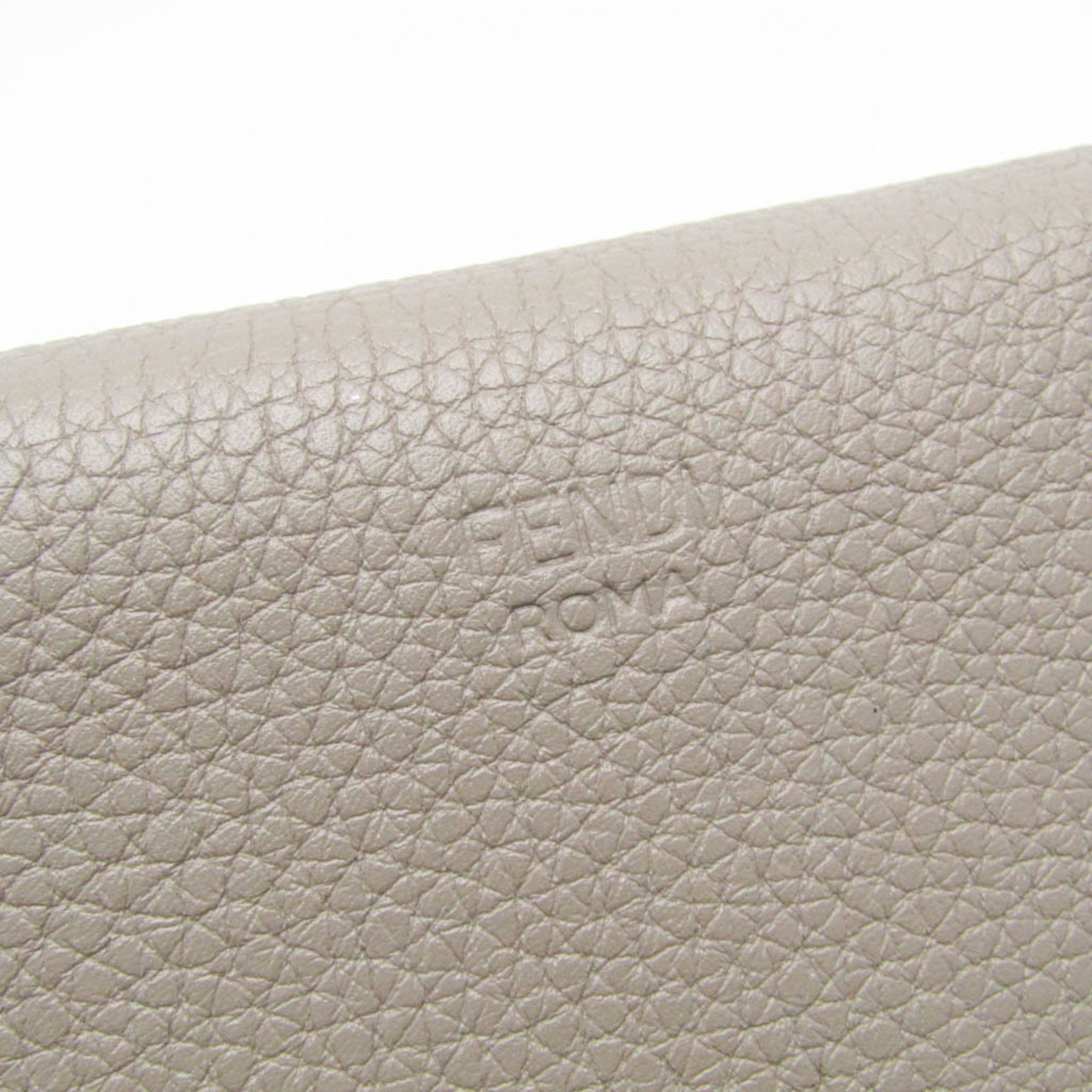 Fendi Beige Leather Long Wallet (Bi-Fold) (Pre-Owned)