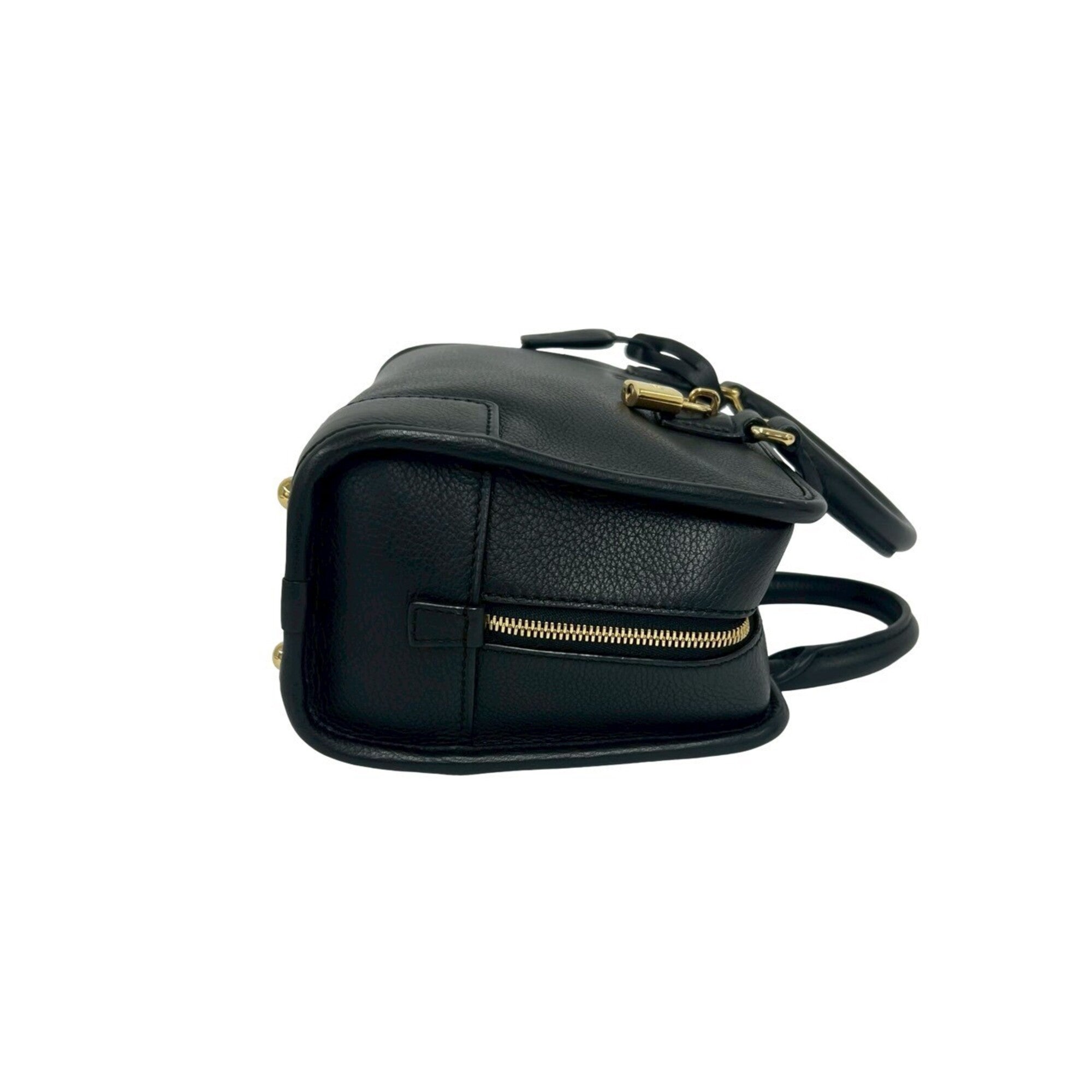 Loewe Black Leather Boston Bag Handbag Shoulder Bag (Pre-Owned)