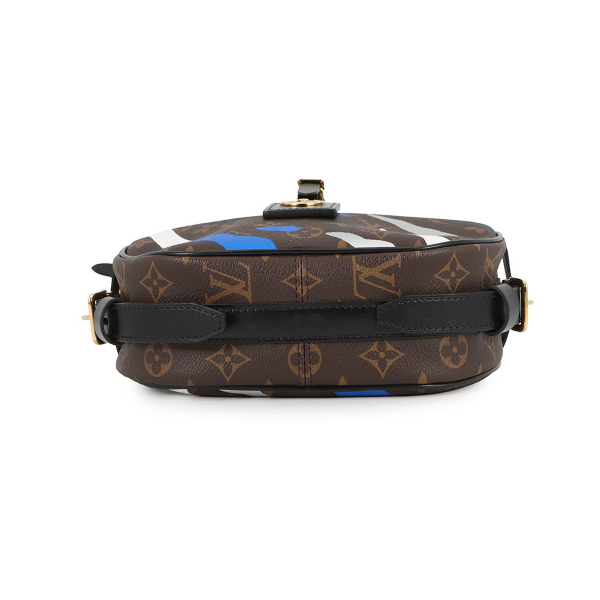 Louis Vuitton Monogram Black Blue Noir White Monogram Handbag Shoulder Bag (Pre-Owned)