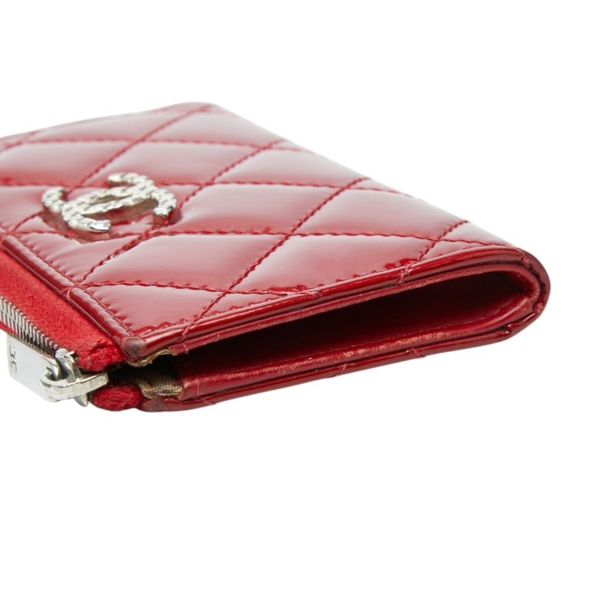 Chanel Red Color Patent Leather Coin Purse/Coin Case (Pre-Owned)