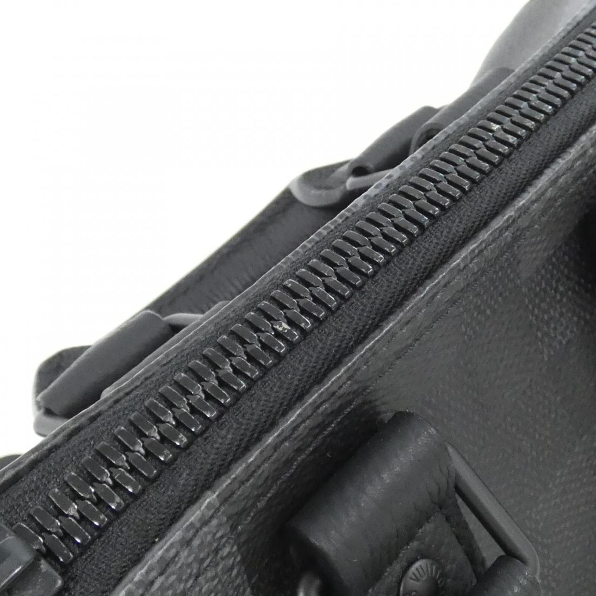 Louis Vuitton Black Coated Canvas Boston Bag (Pre-Owned)